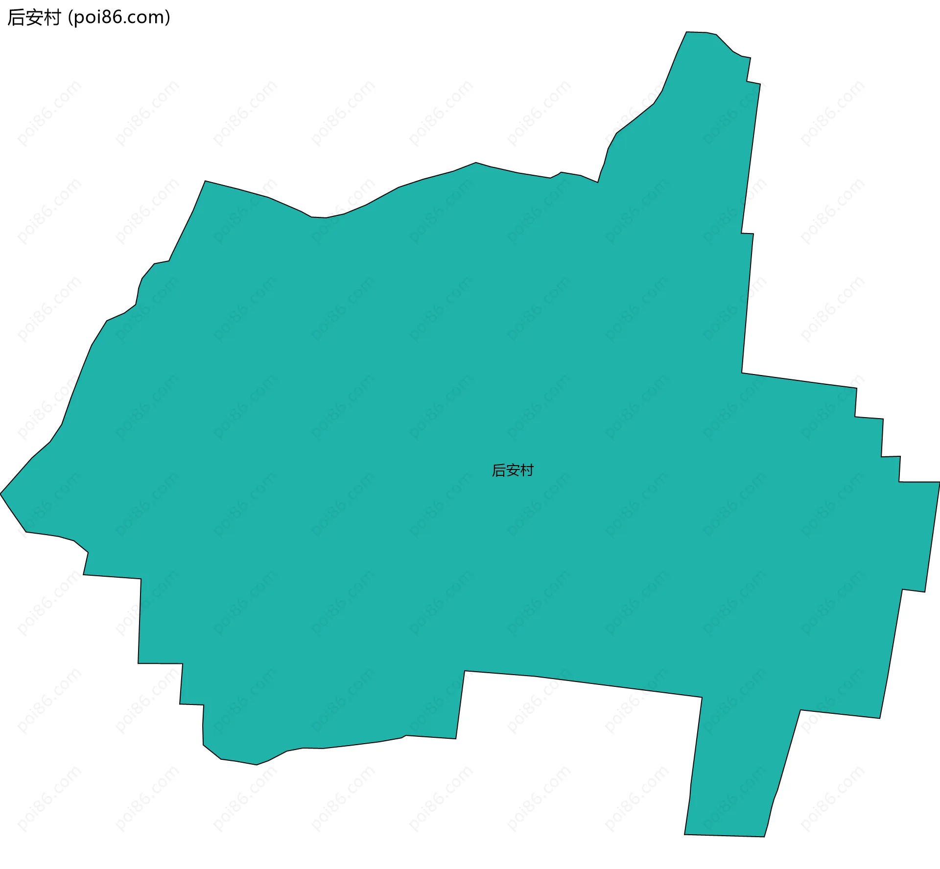 后安村边界地图