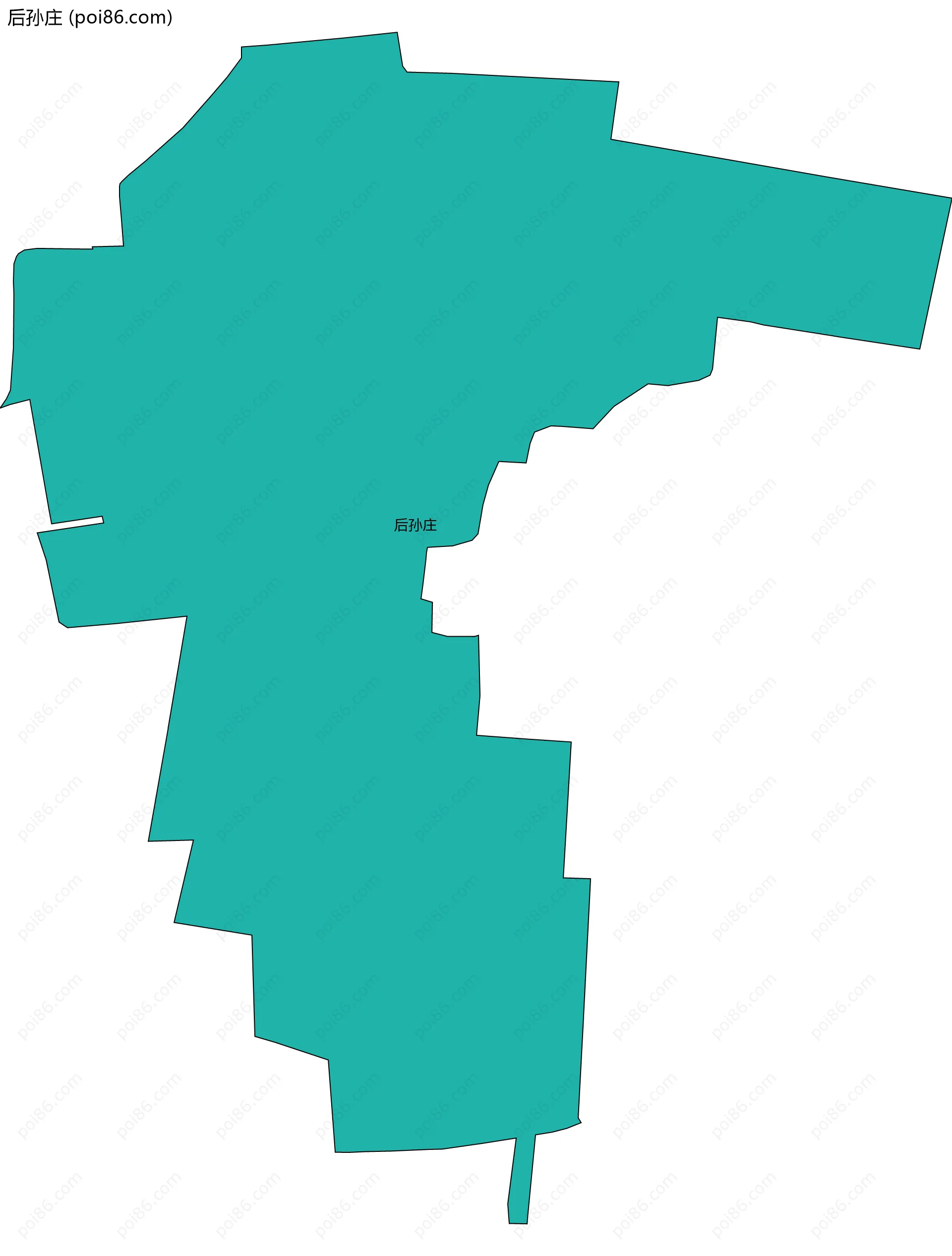 后孙庄边界地图