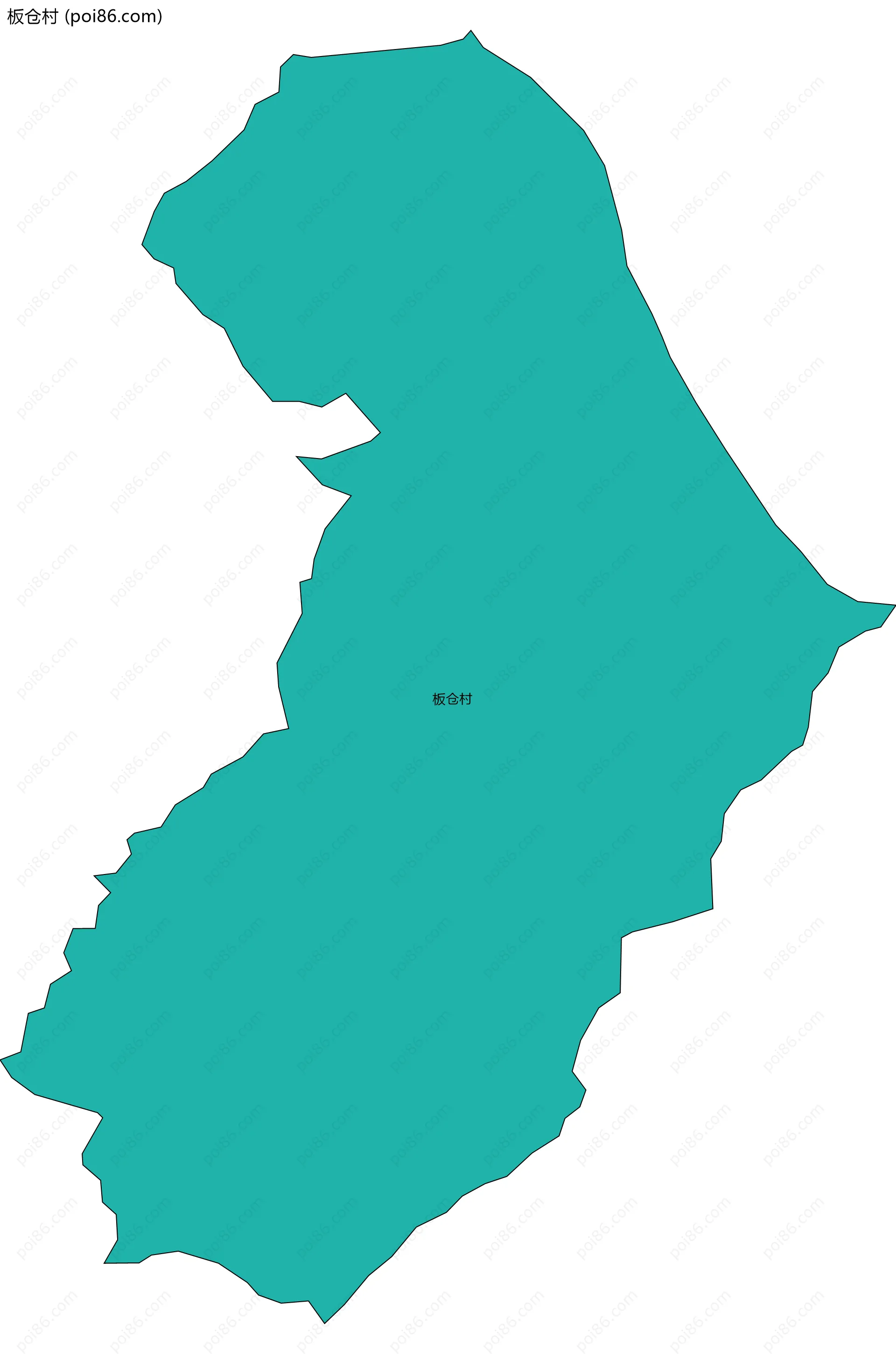 板仓村边界地图