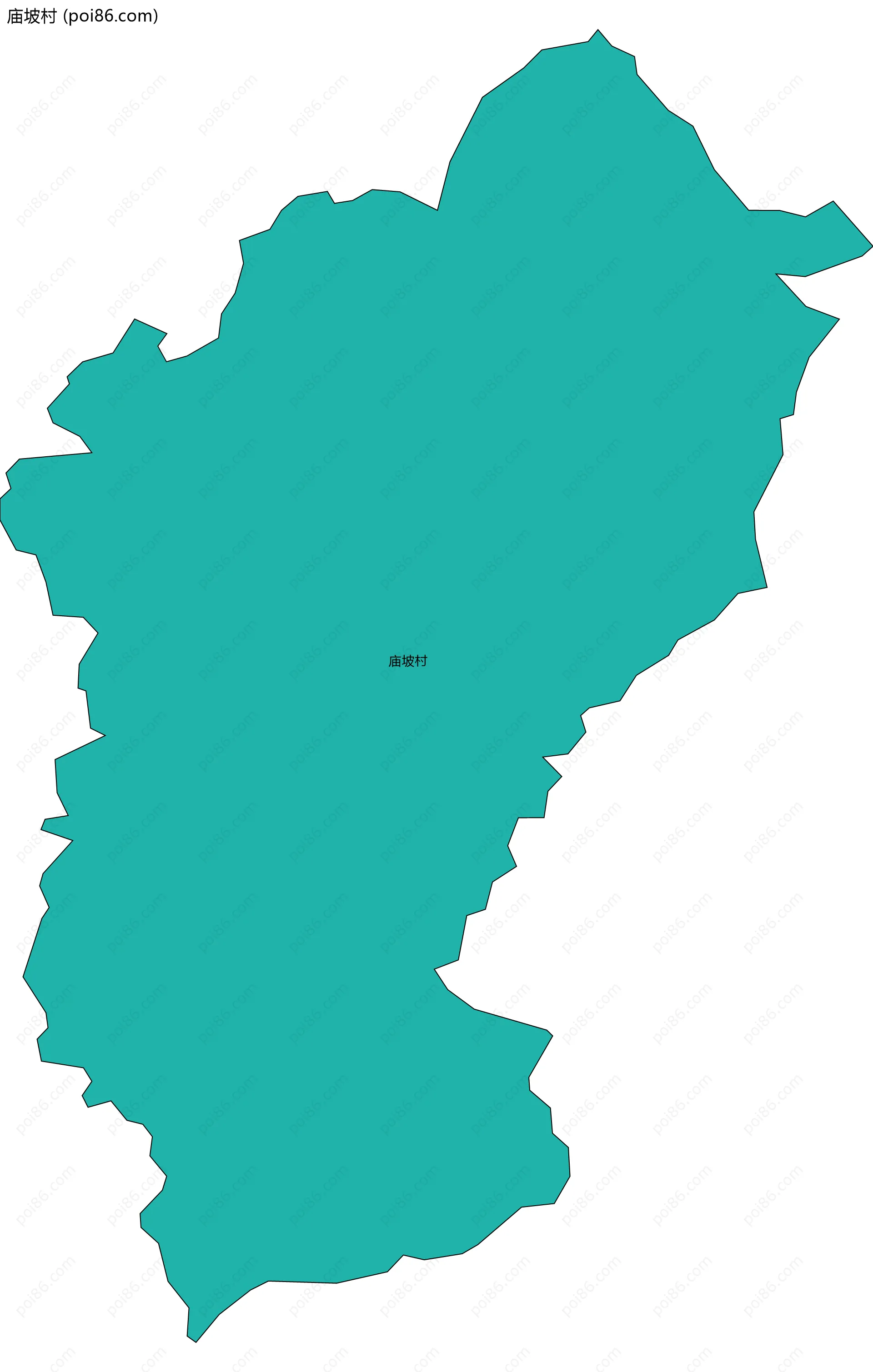 庙坡村边界地图