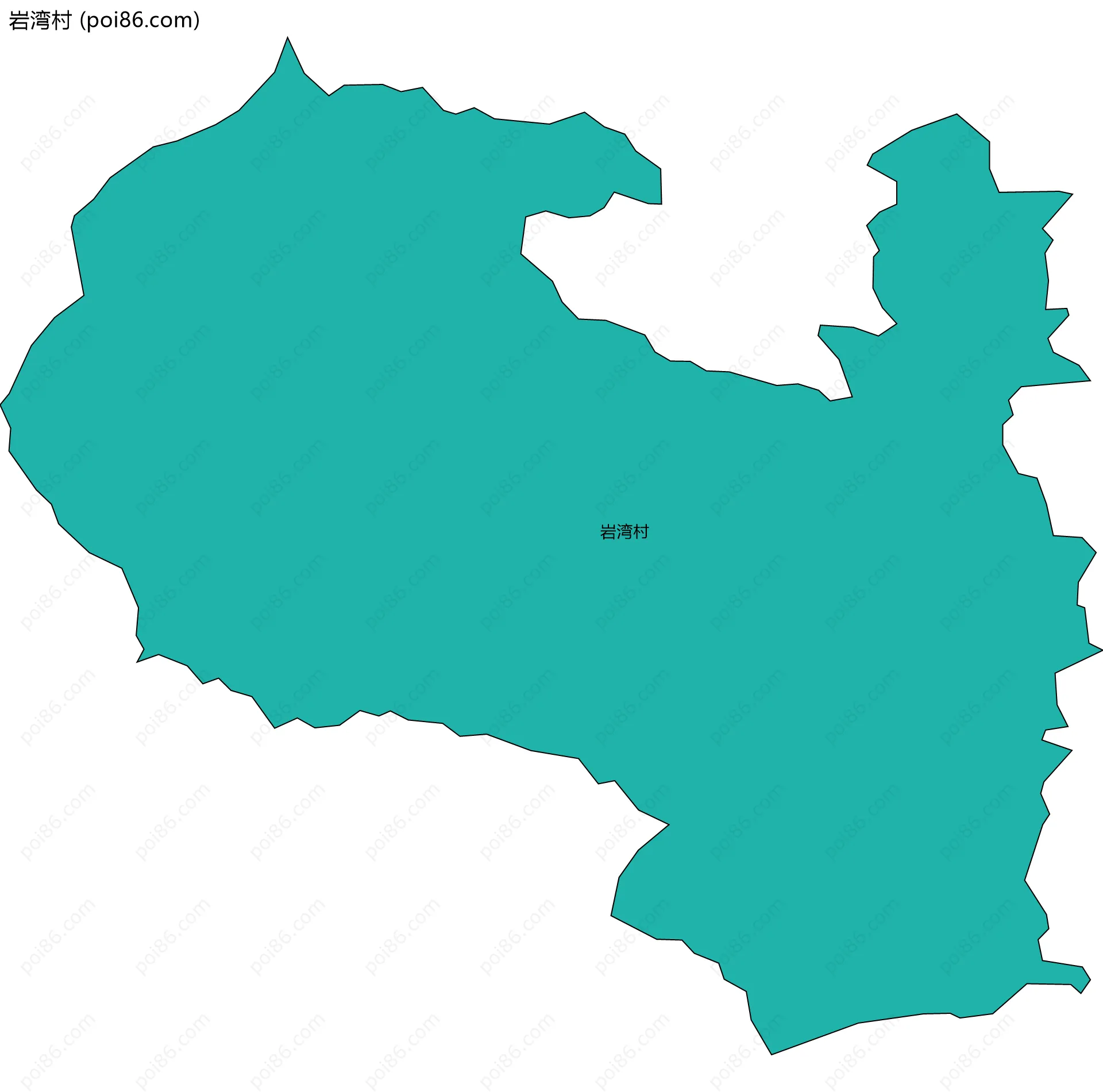 岩湾村边界地图