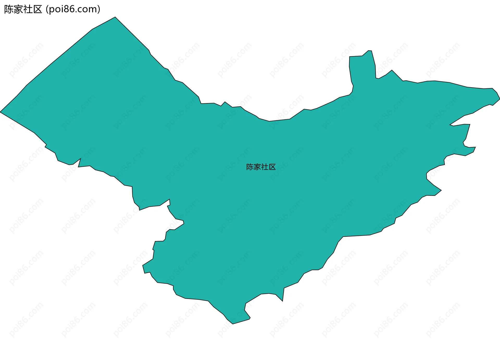 陈家社区边界地图