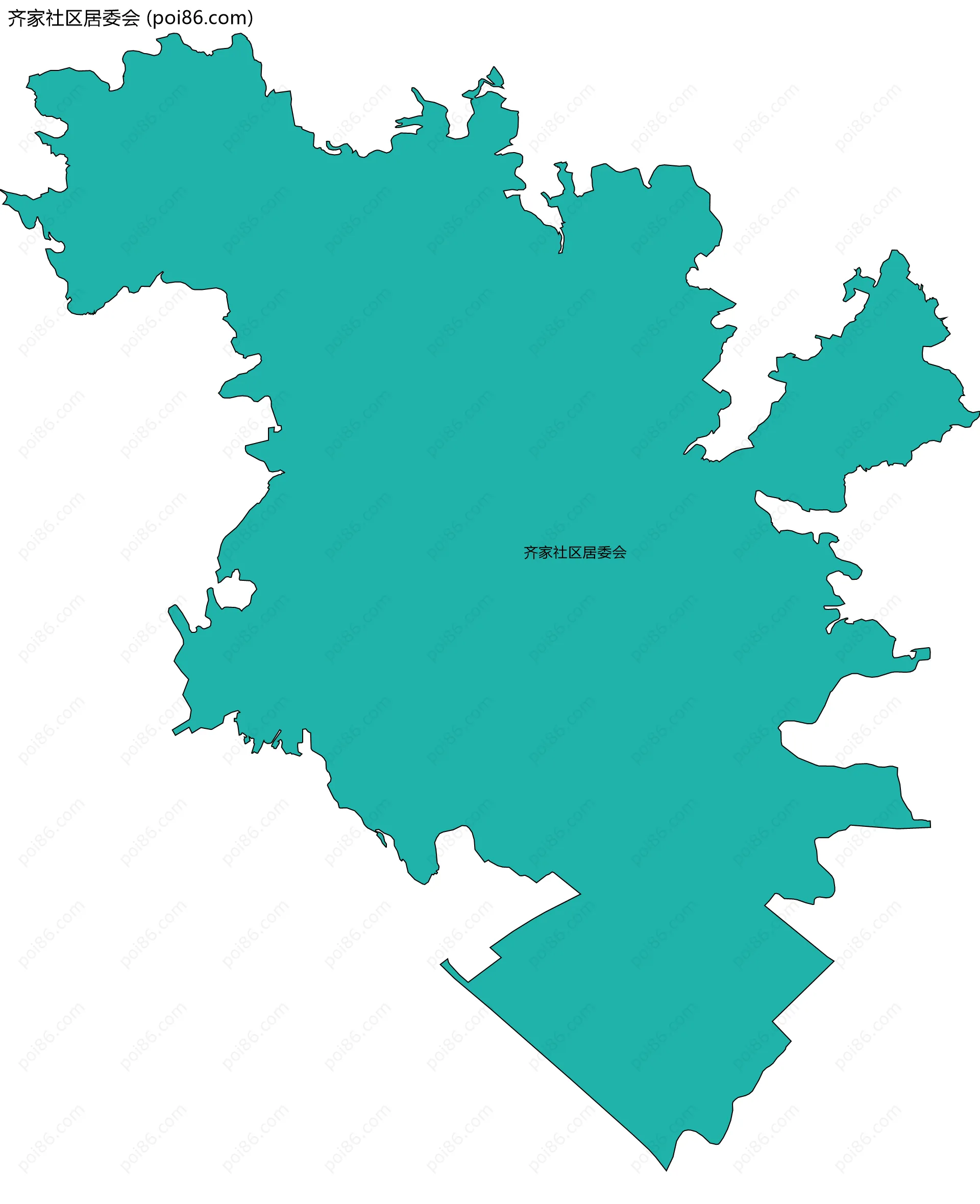 齐家社区居委会边界地图