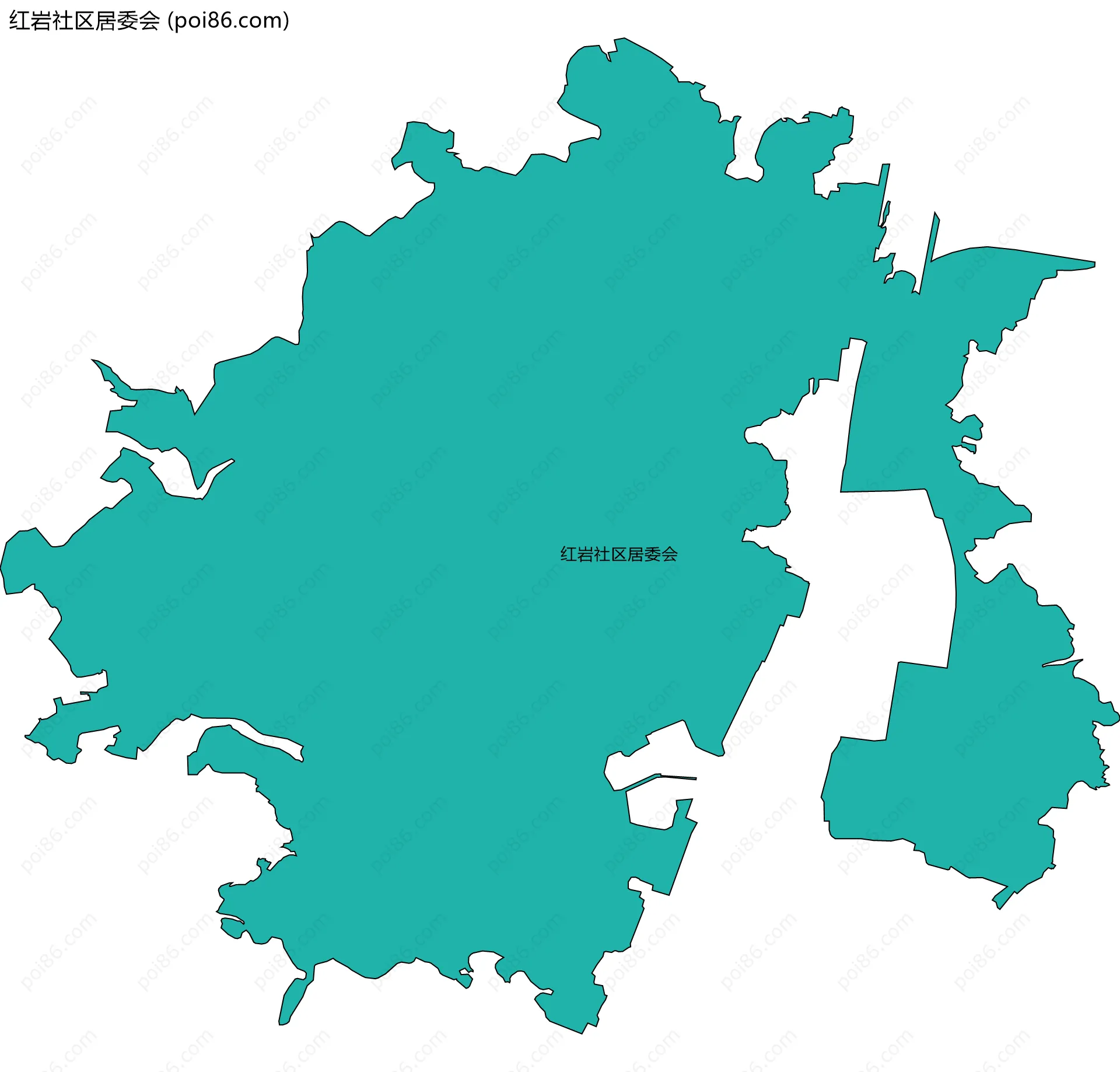 红岩社区居委会边界地图
