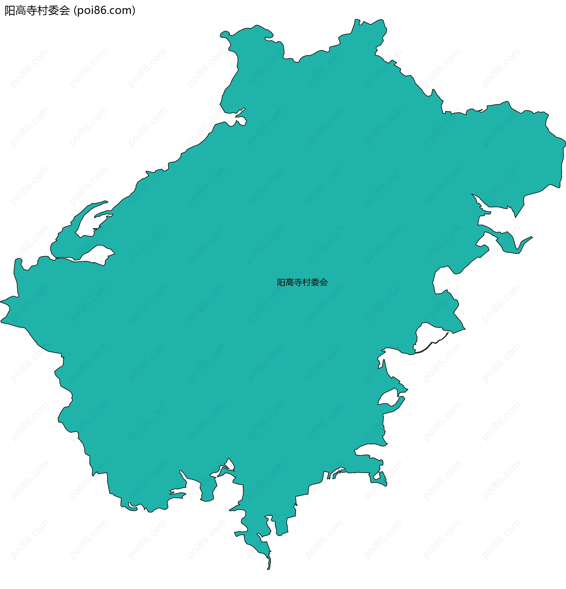 阳高寺村委会边界地图