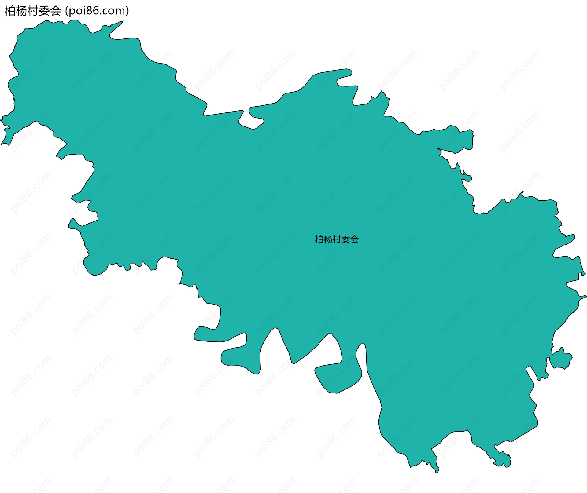 柏杨村委会边界地图