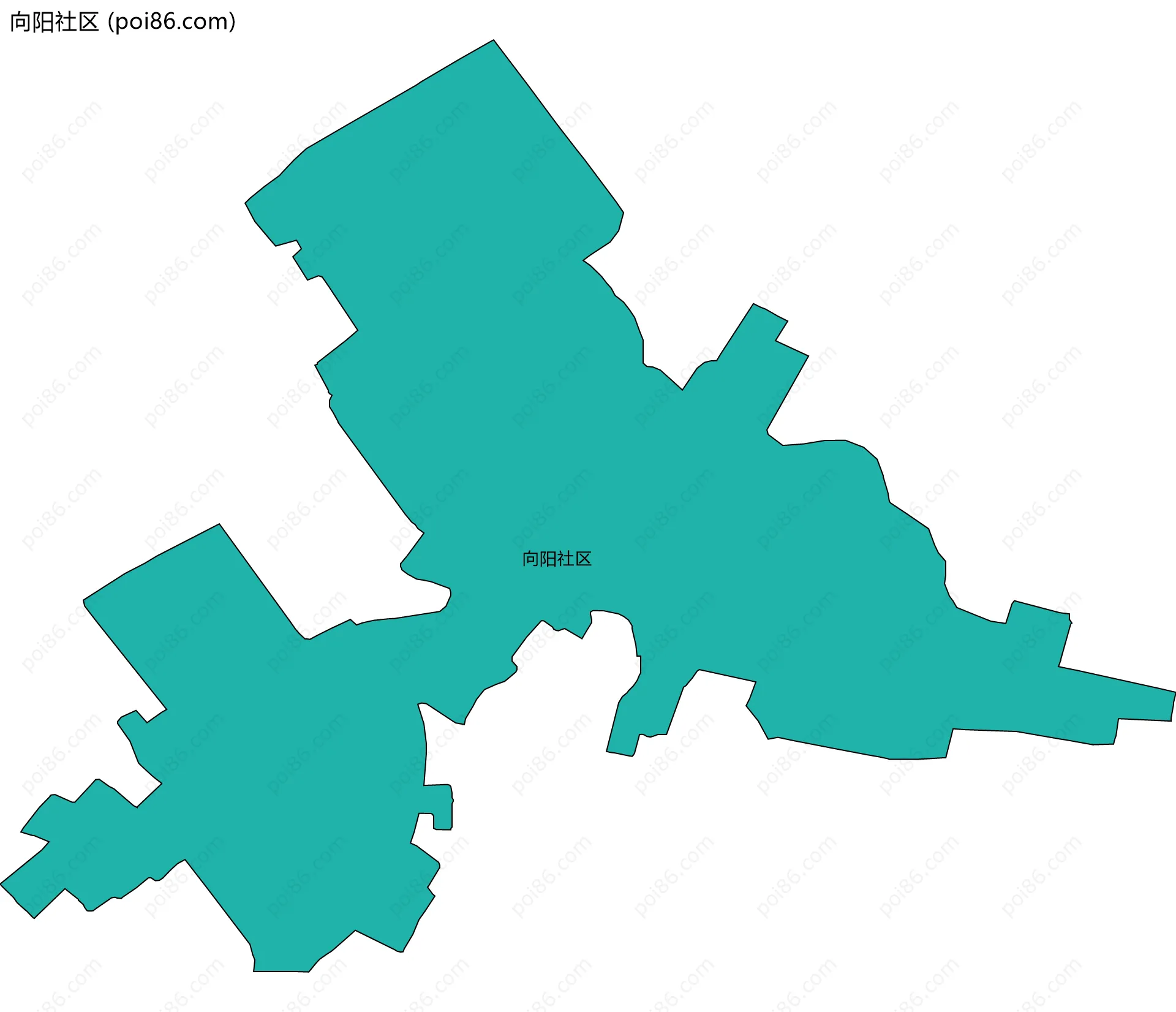 向阳社区边界地图