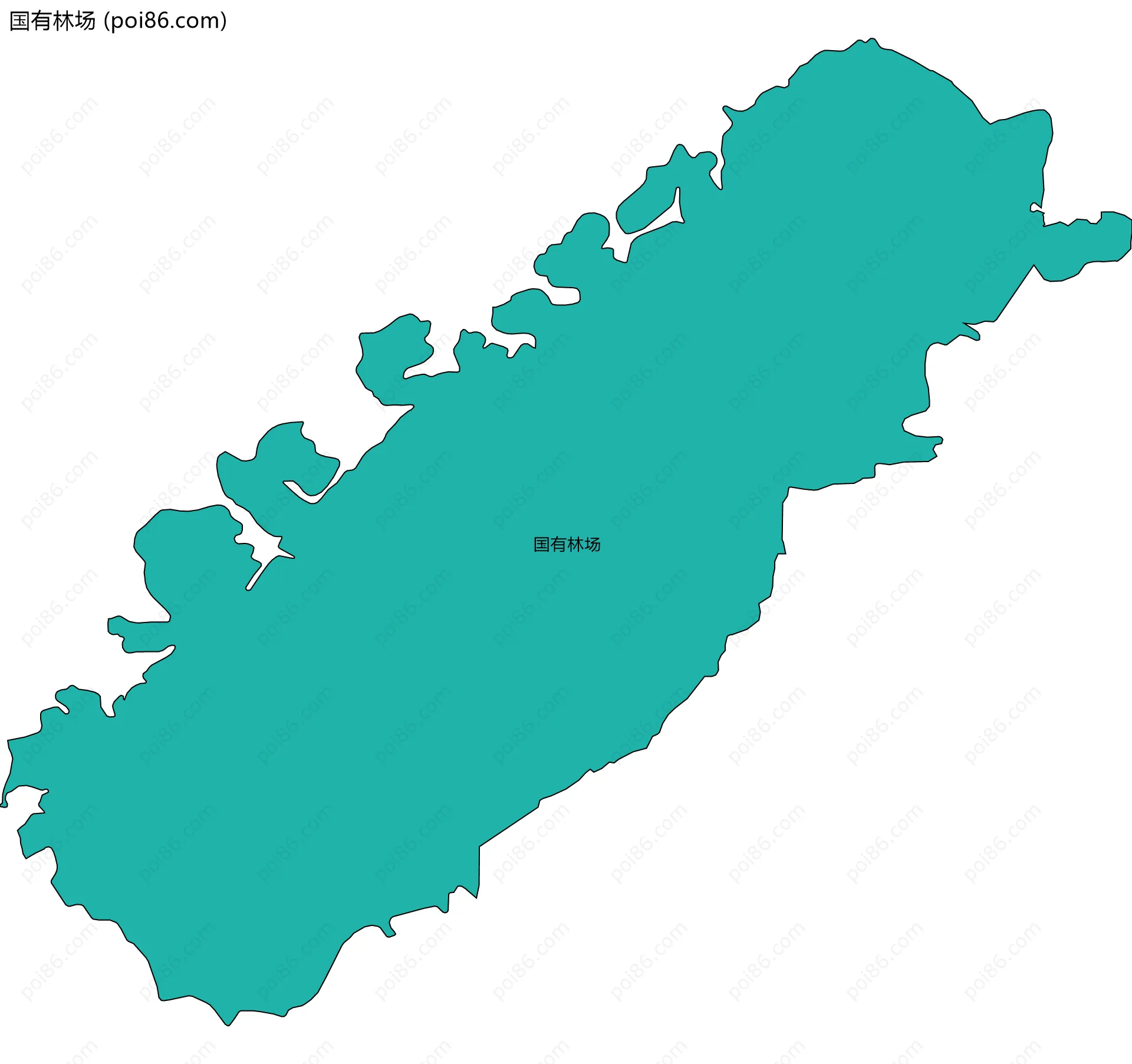 国有林场边界地图