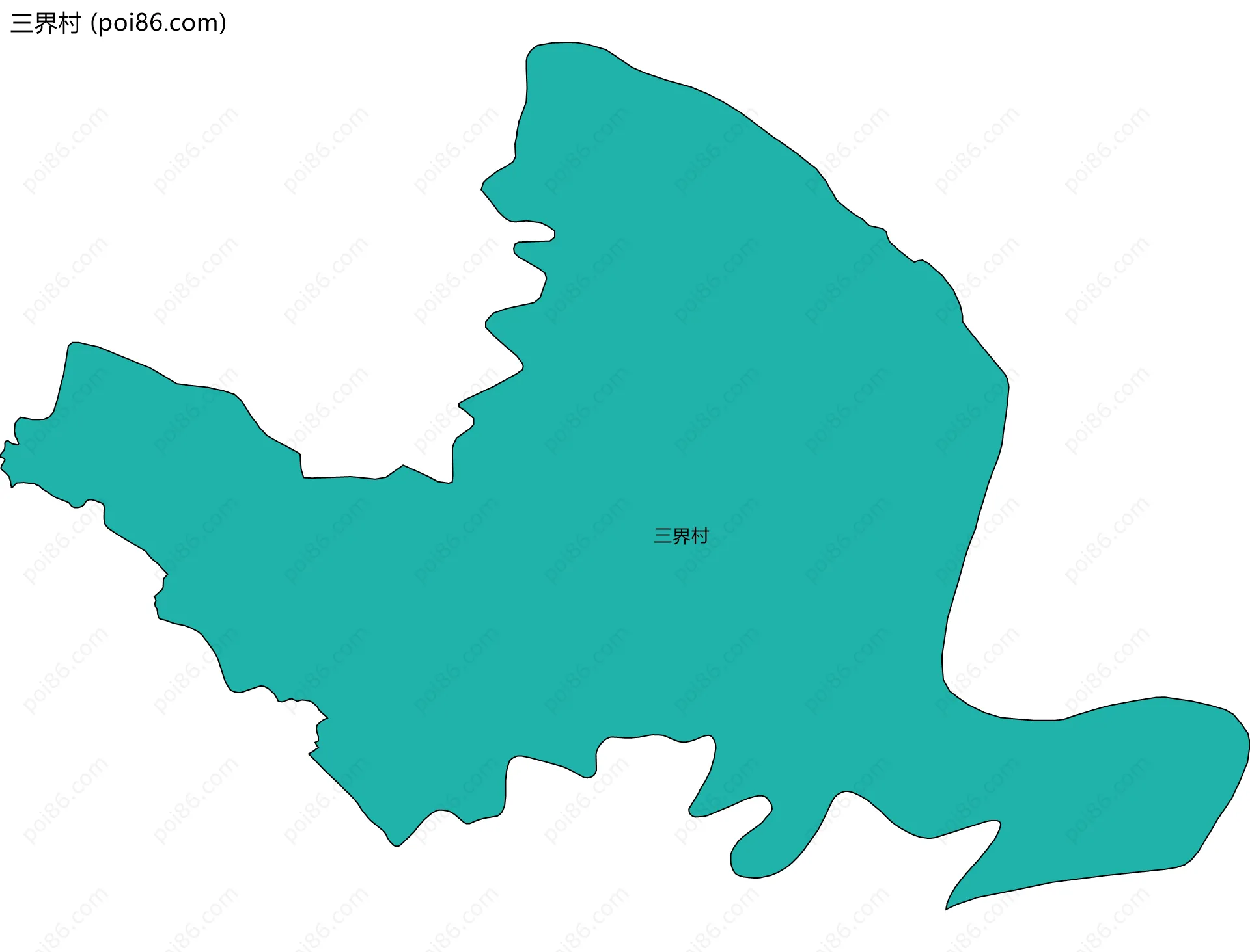 三界村边界地图