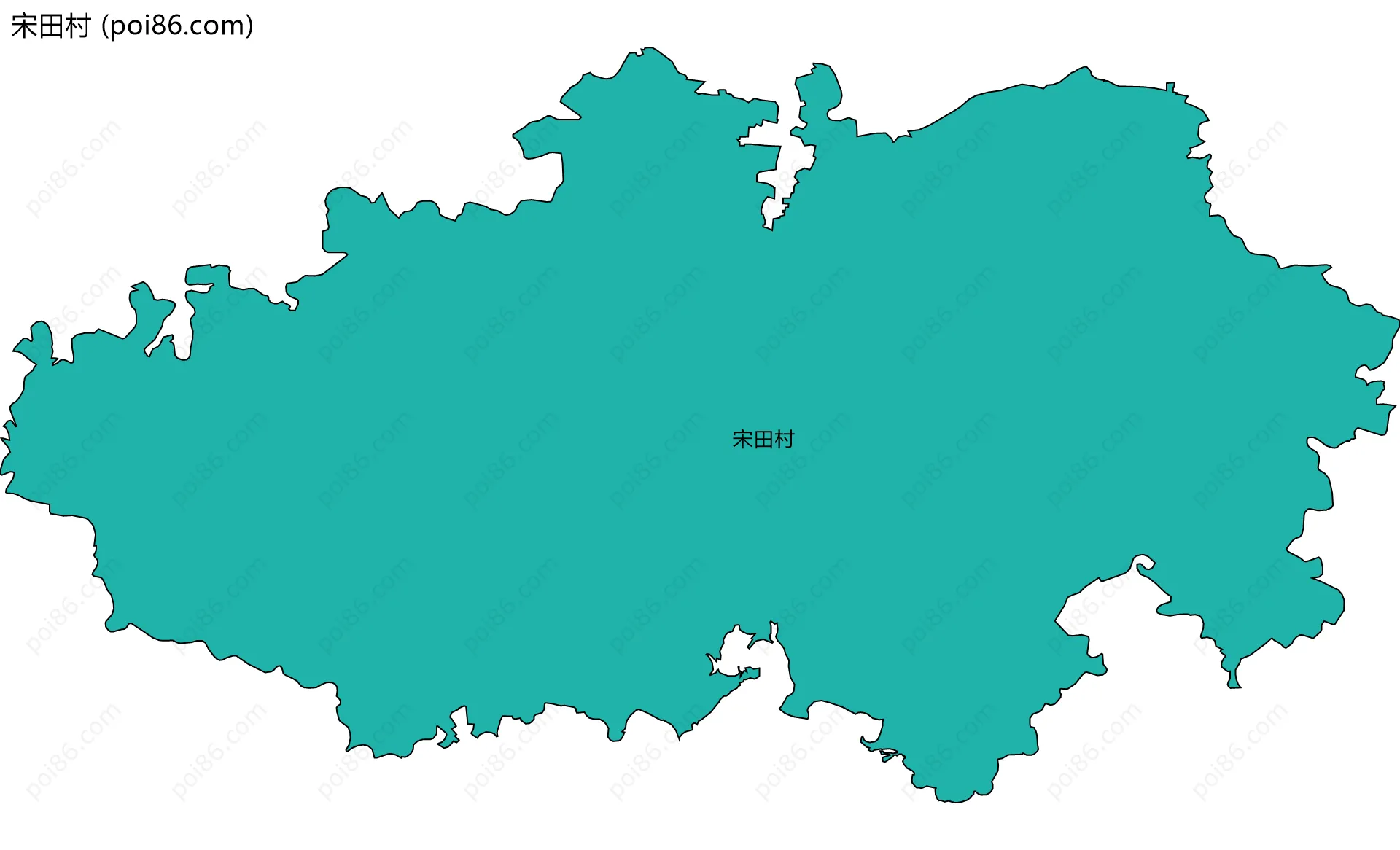 宋田村边界地图