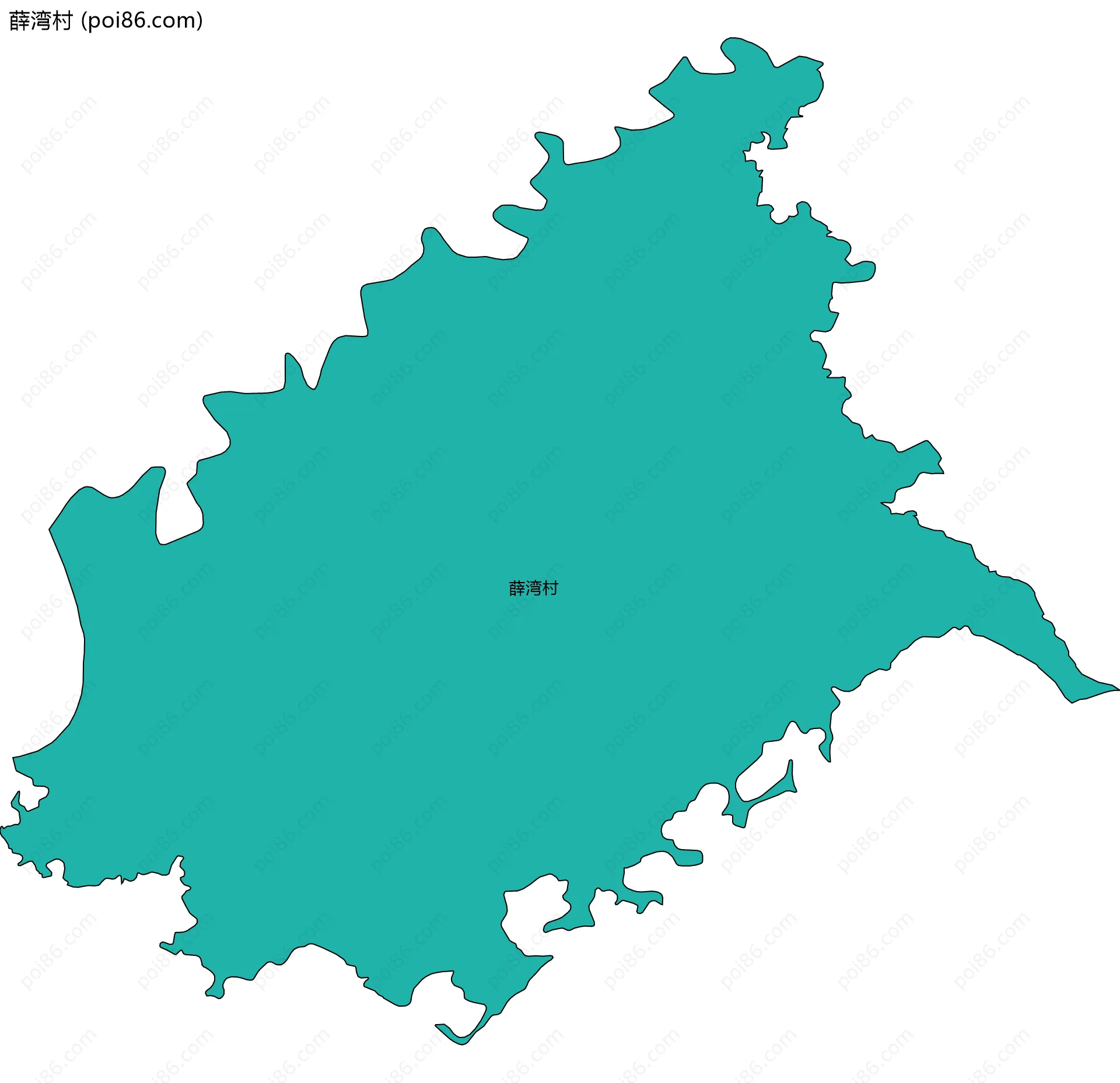 薛湾村边界地图