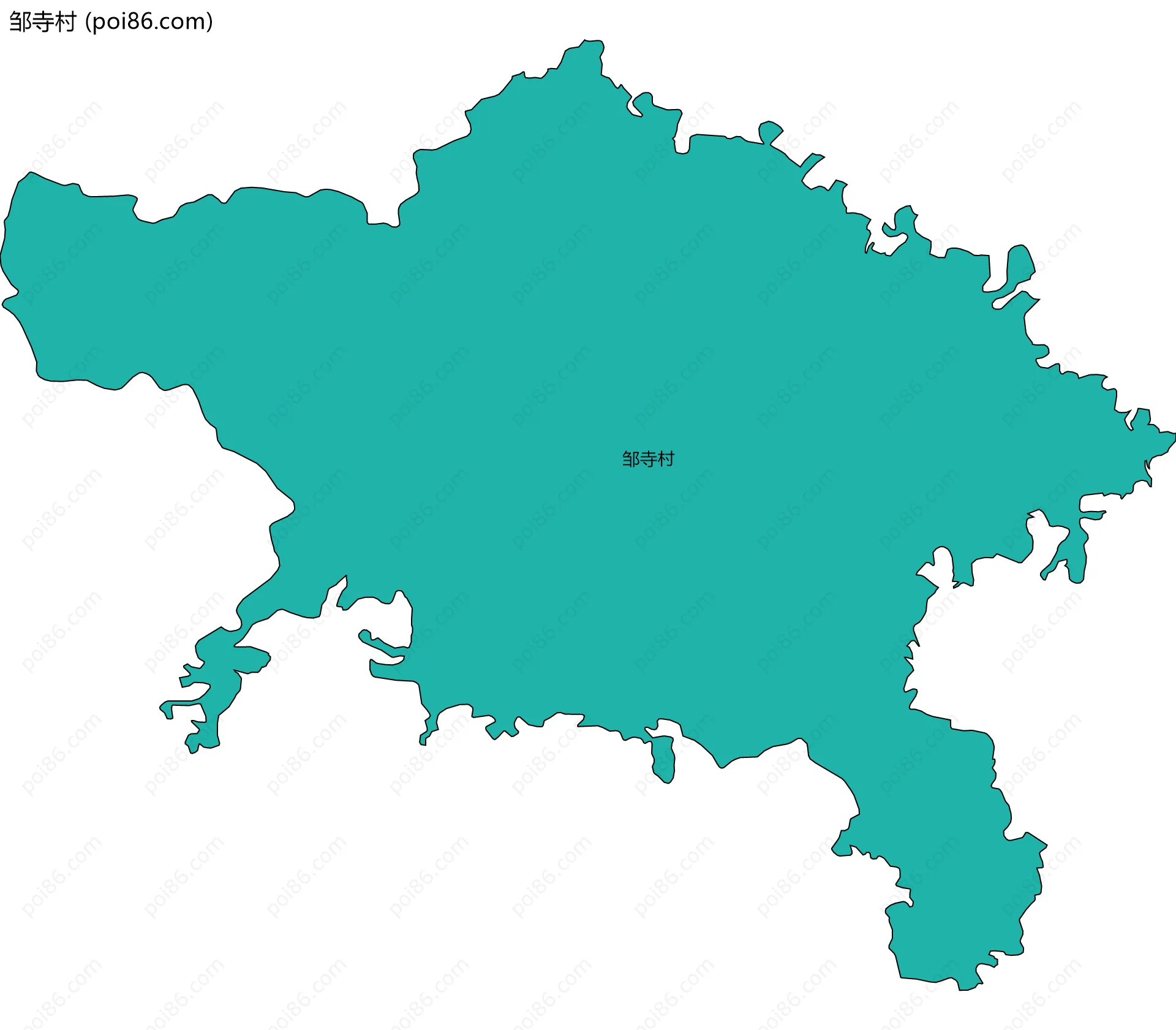 邹寺村边界地图