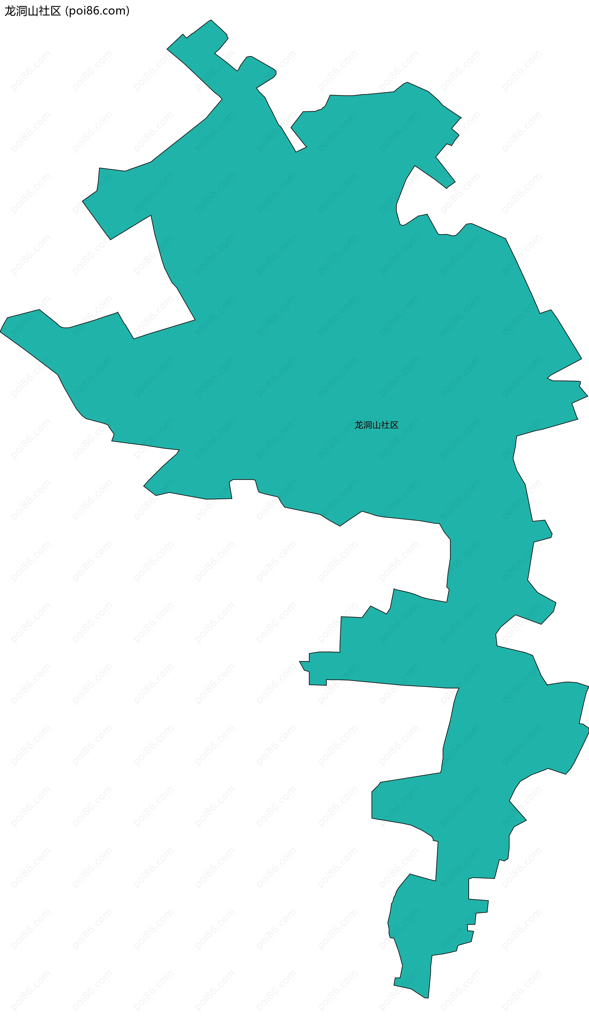 龙洞山社区边界地图