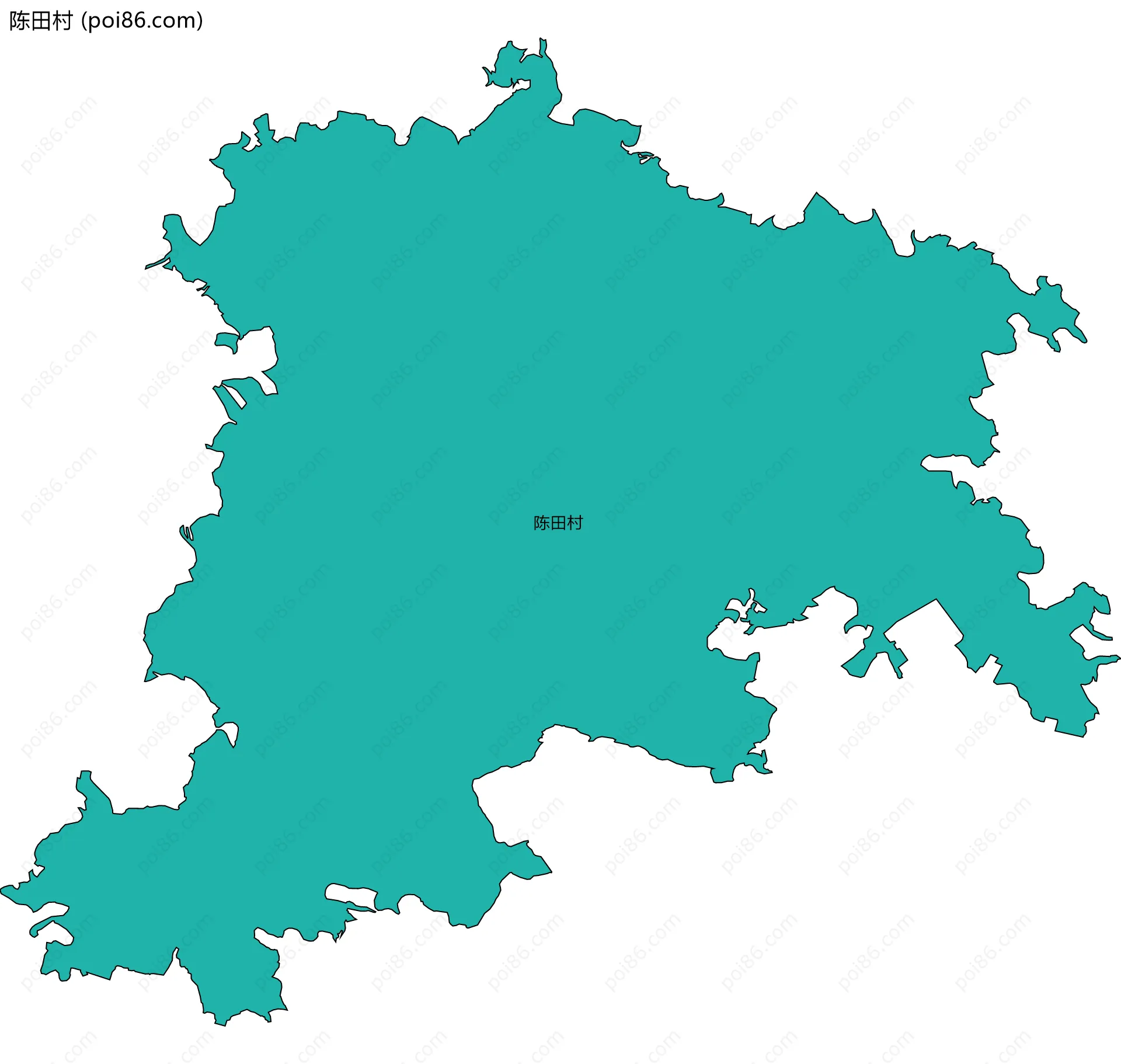 陈田村边界地图