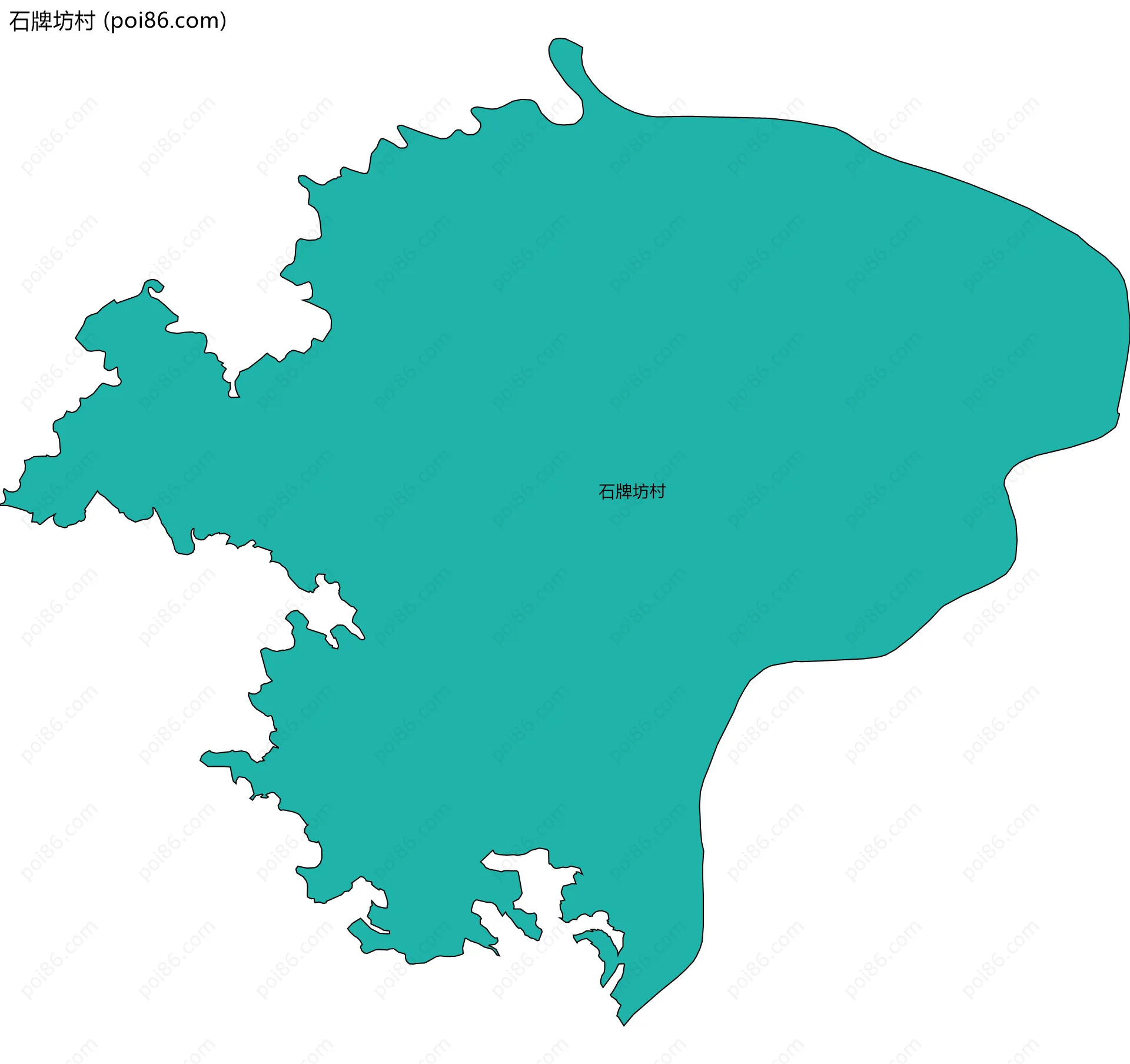 石牌坊村边界地图