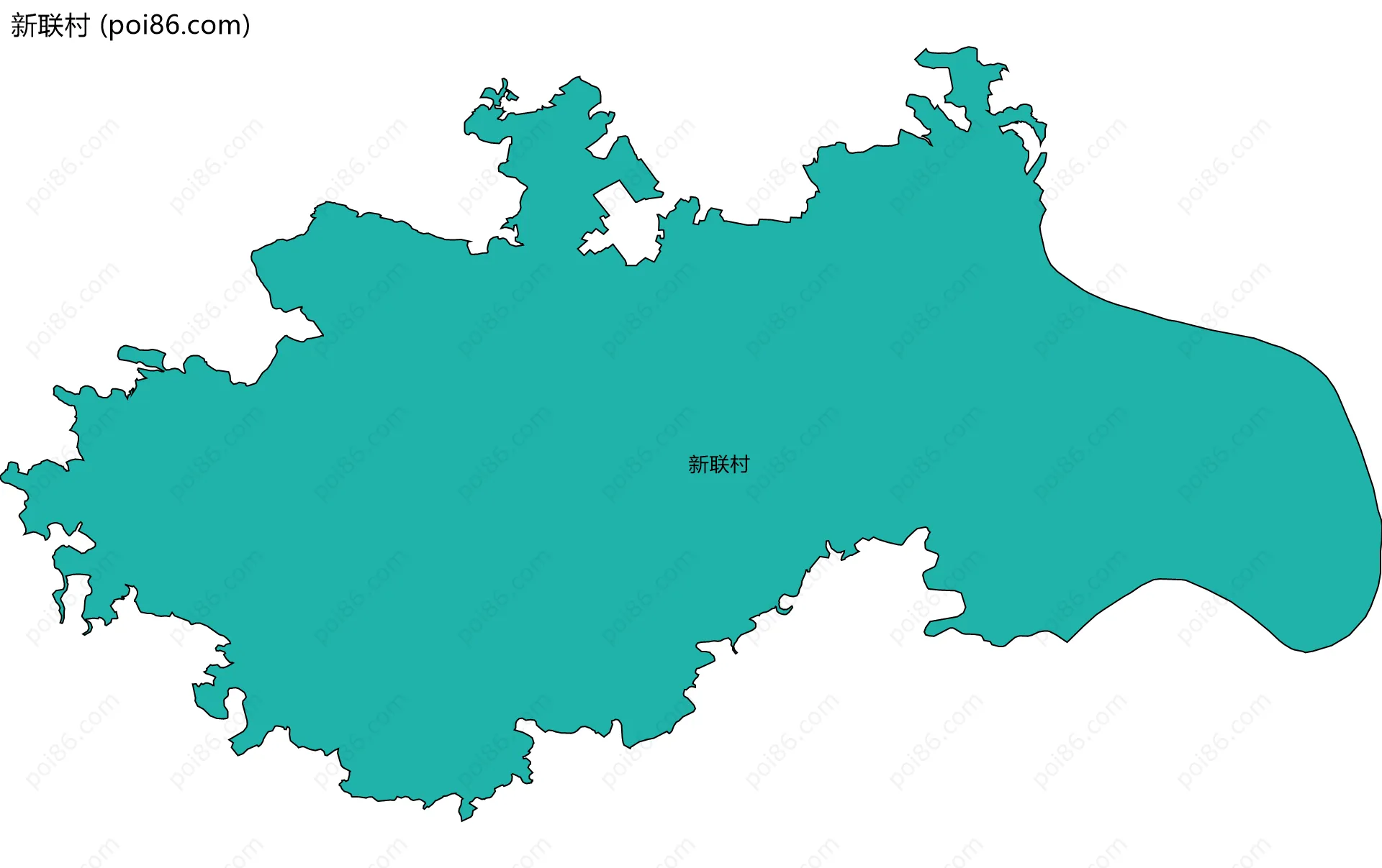 新联村边界地图