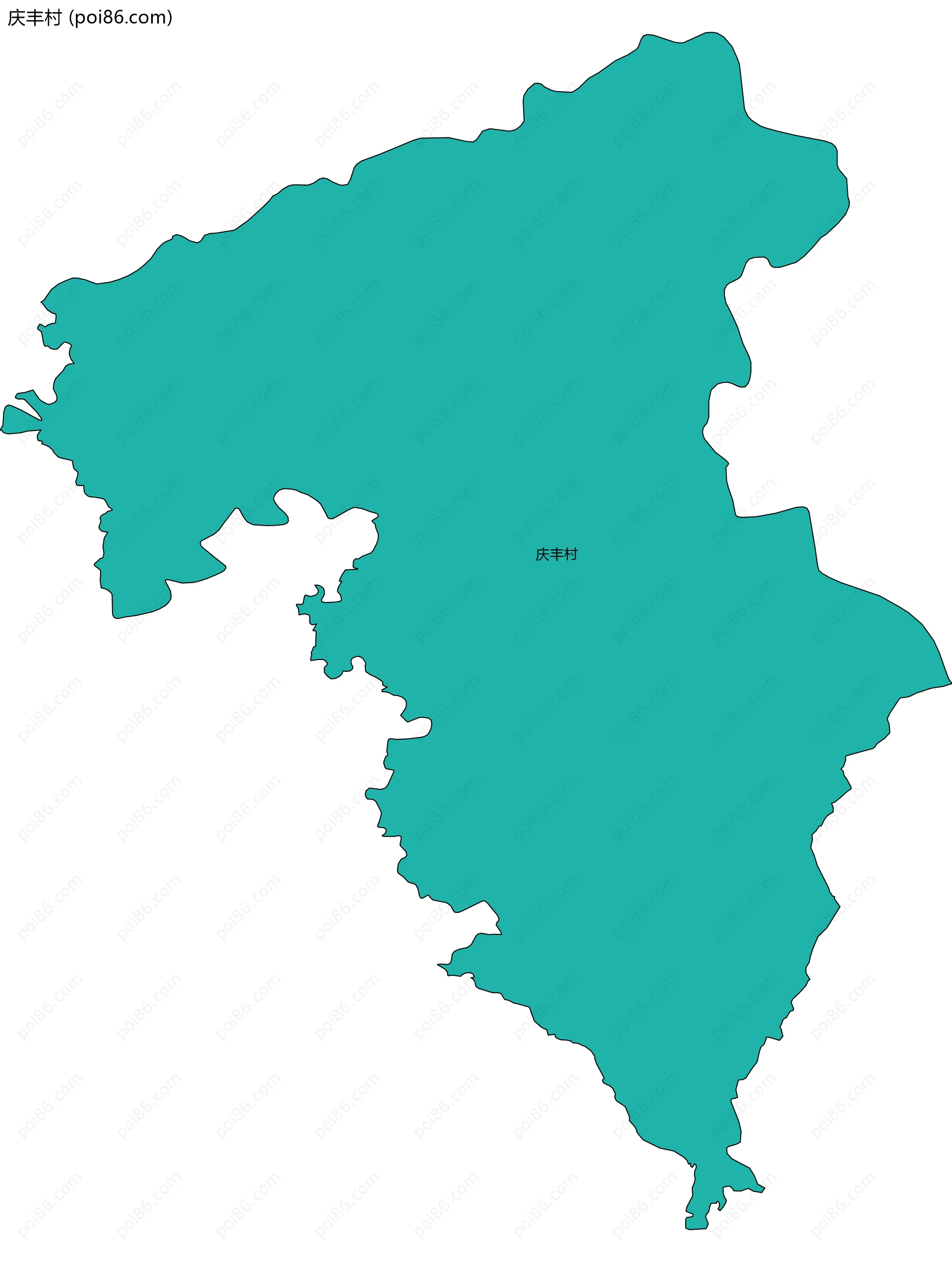 庆丰村边界地图