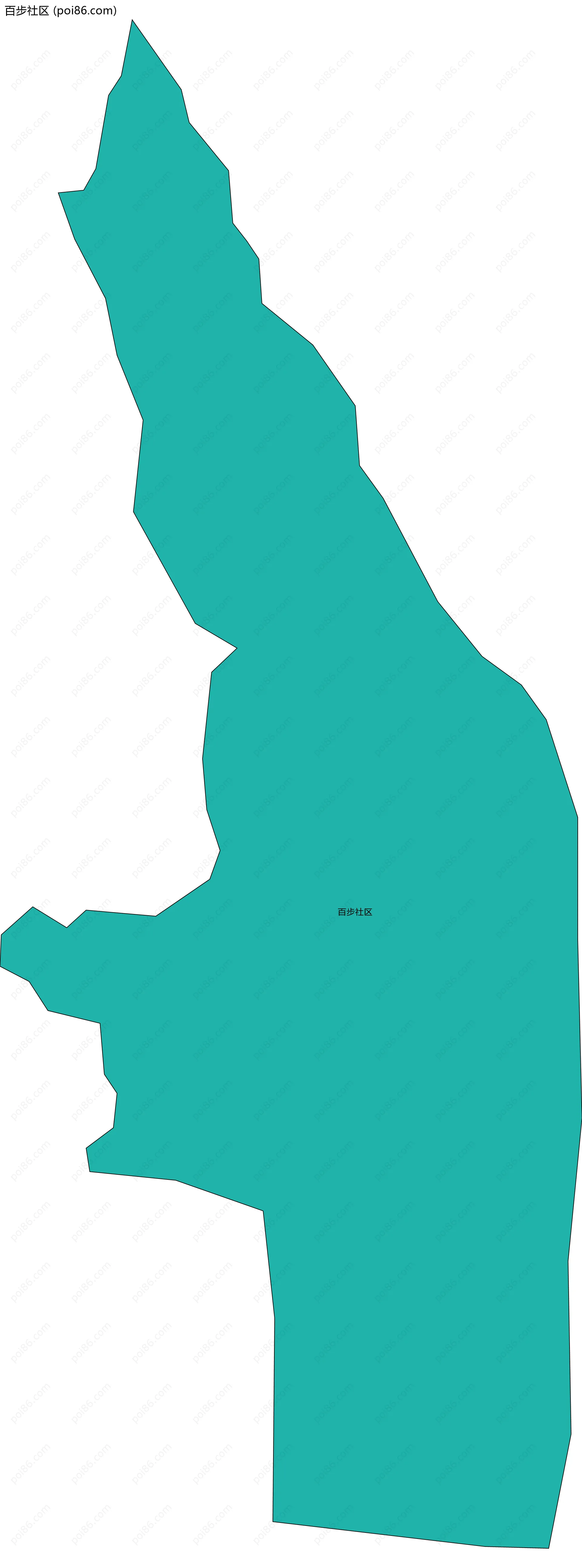 百步社区边界地图