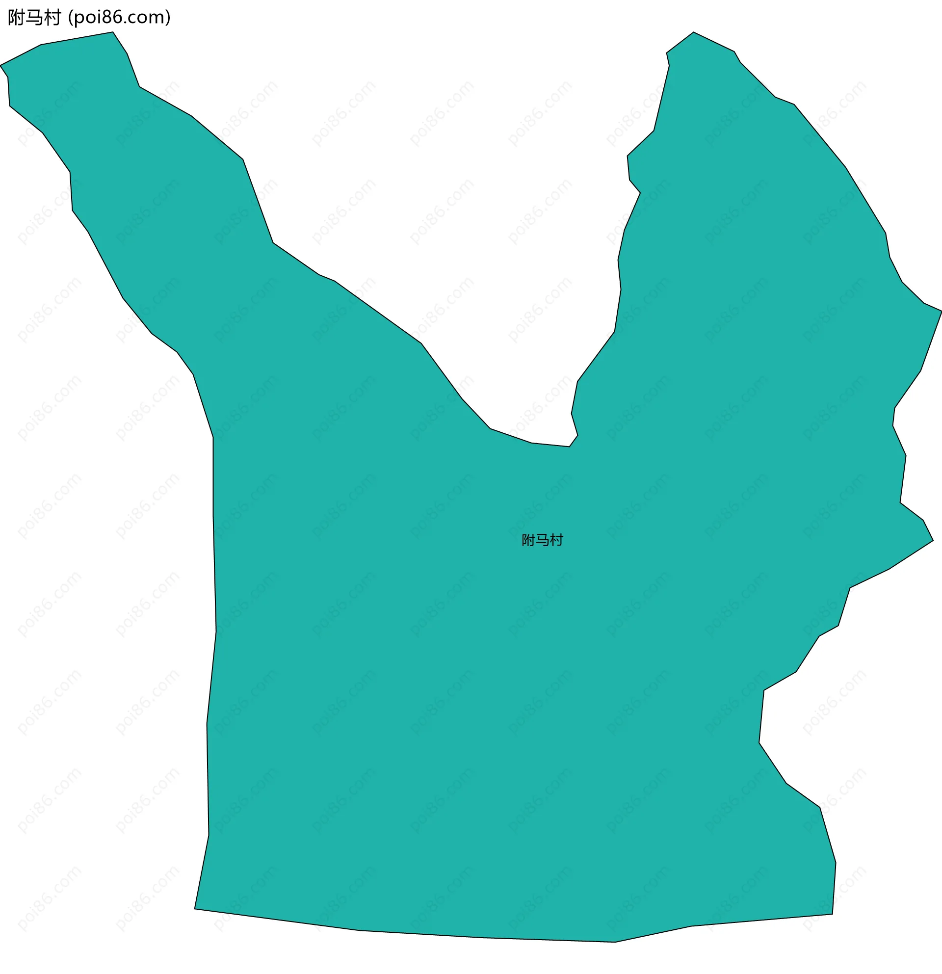 附马村边界地图