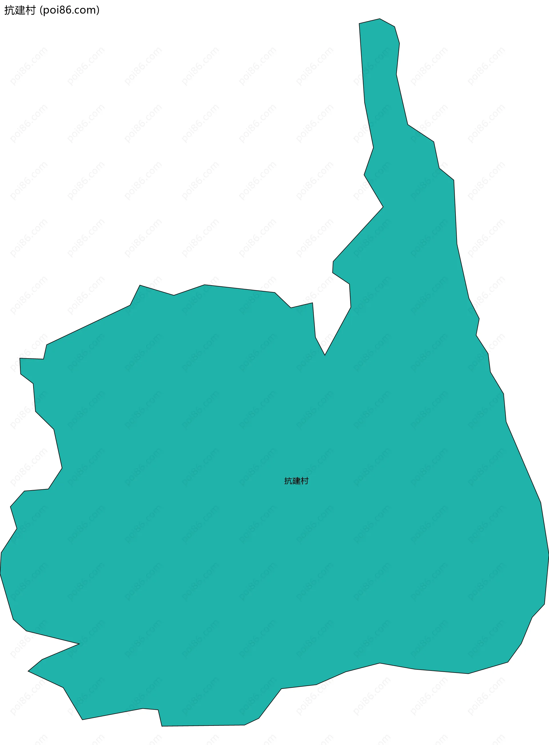 抗建村边界地图