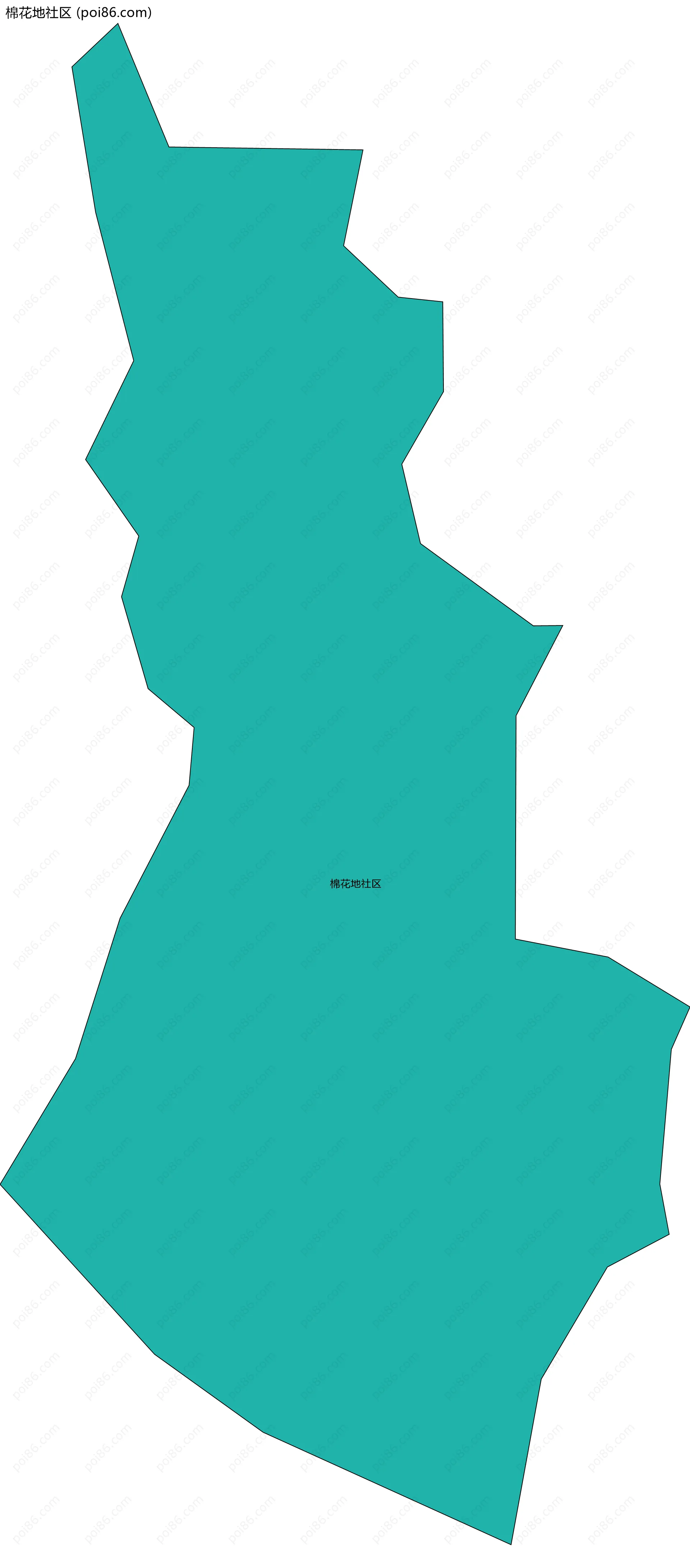 棉花地社区边界地图