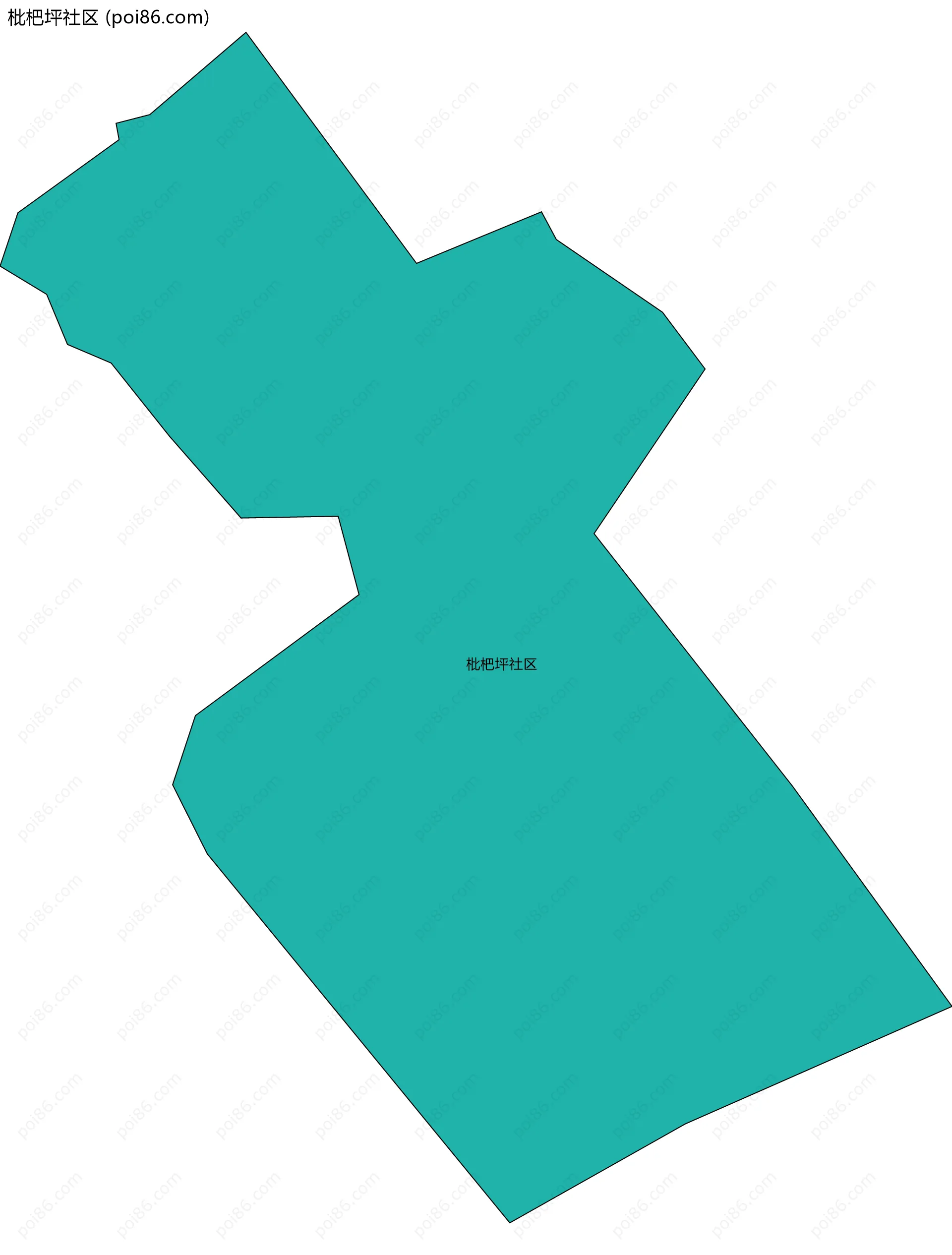 枇杷坪社区边界地图