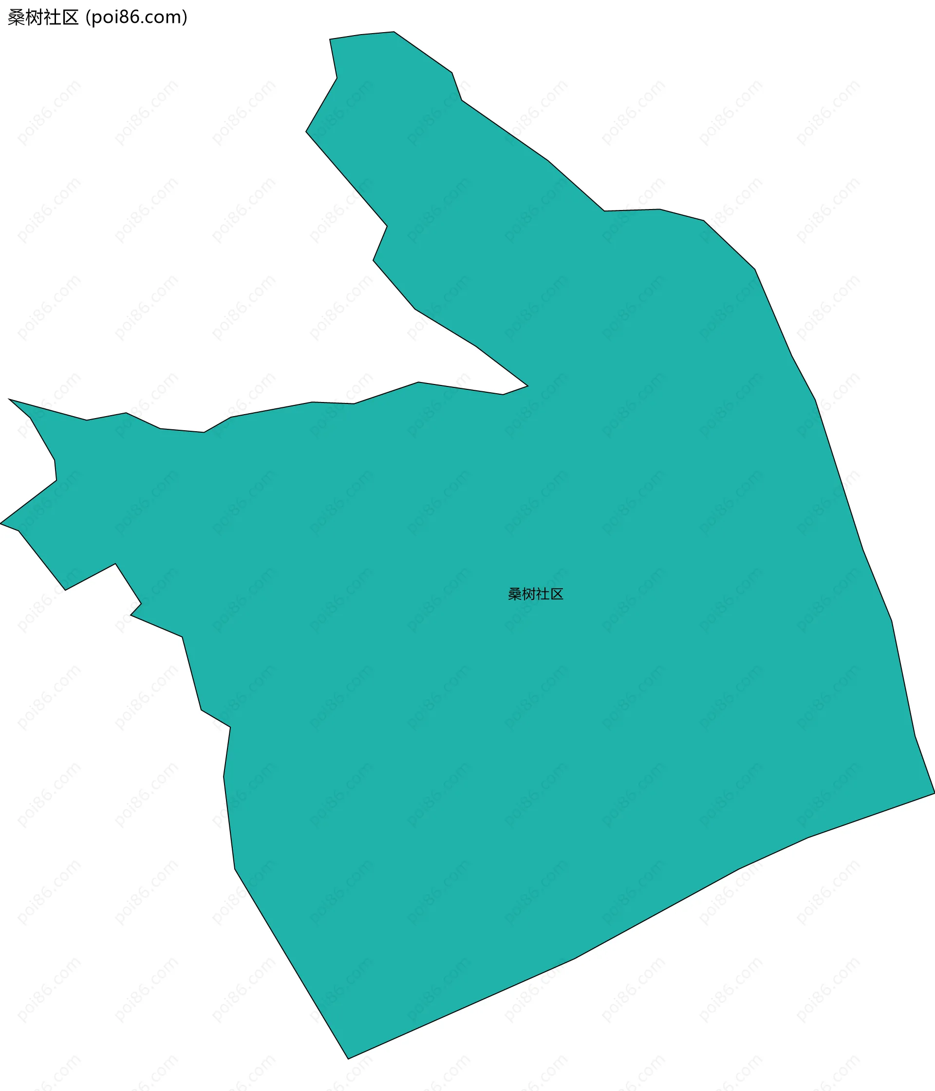 桑树社区边界地图