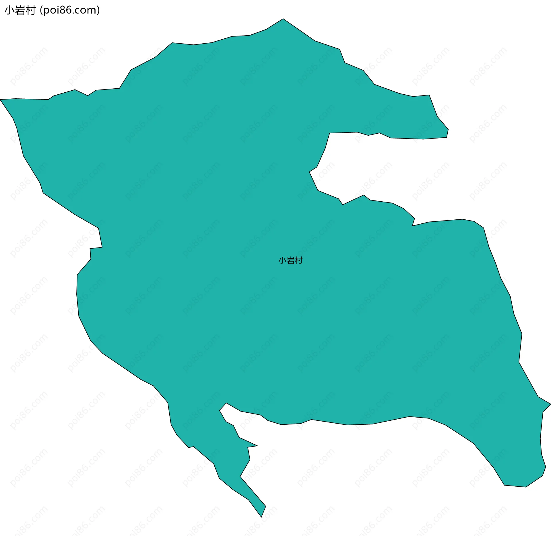 小岩村边界地图