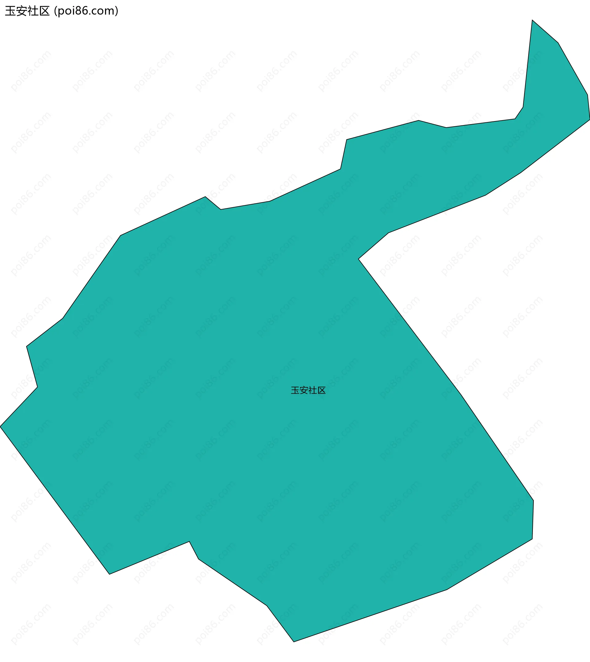 玉安社区边界地图