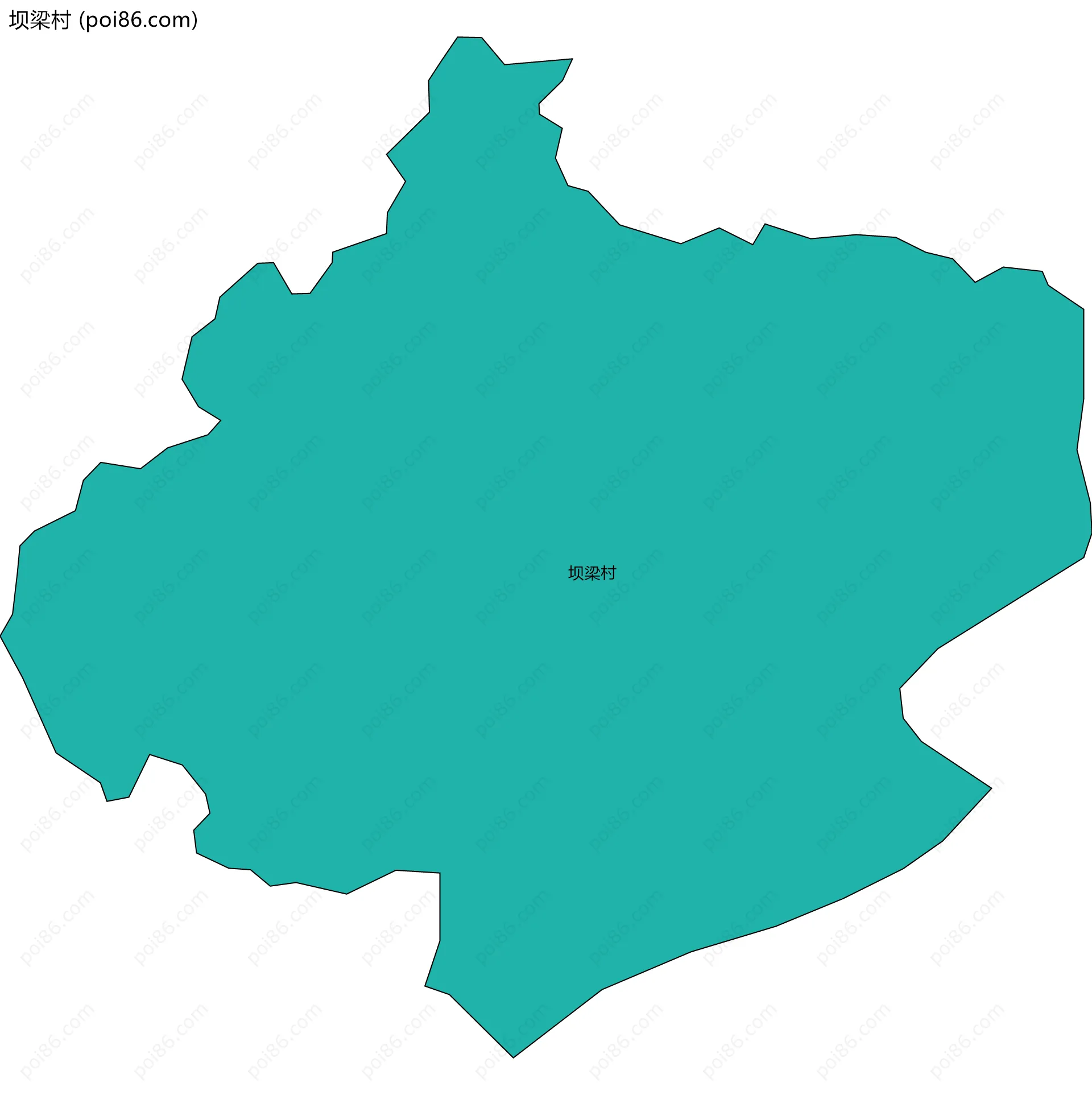坝梁村边界地图
