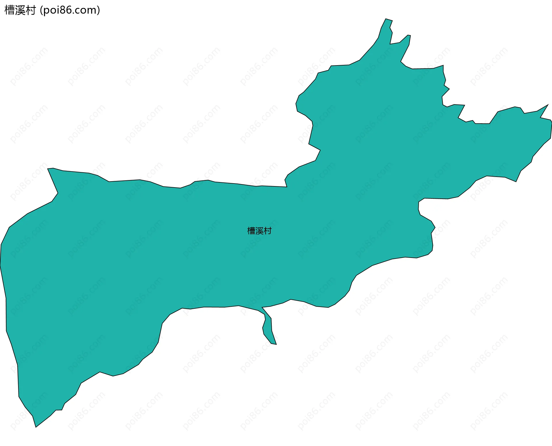 槽溪村边界地图