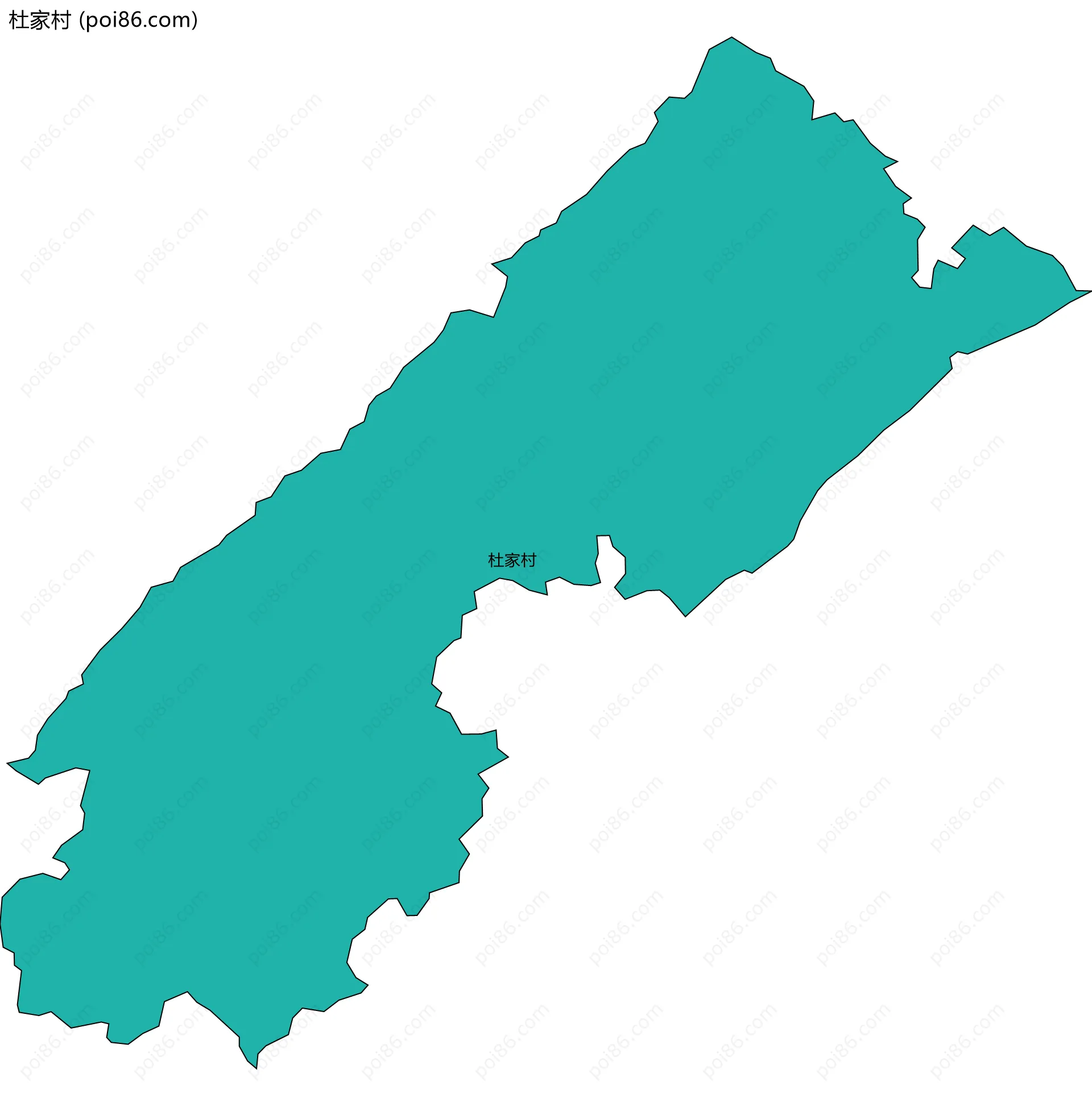 杜家村边界地图