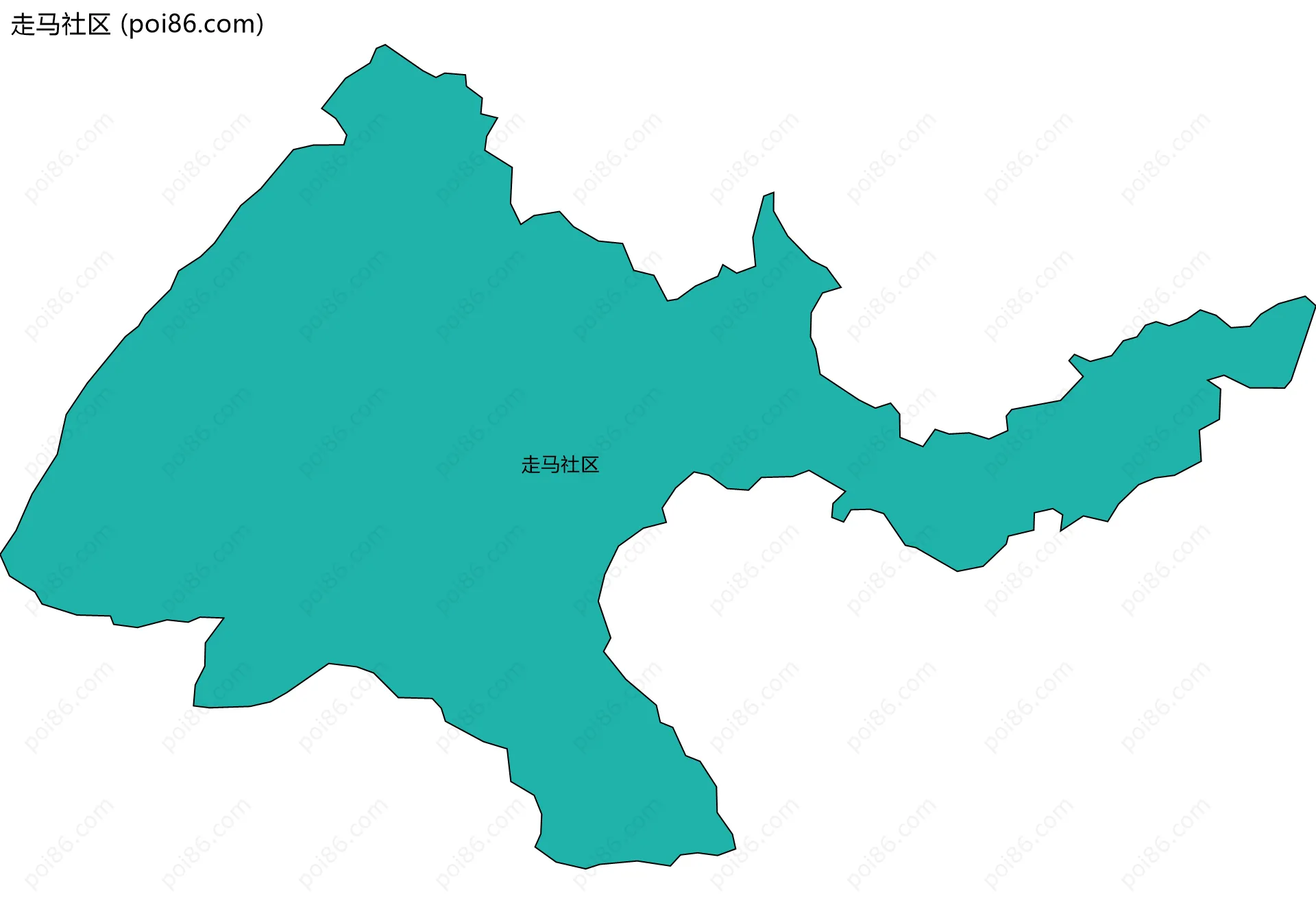 走马社区边界地图