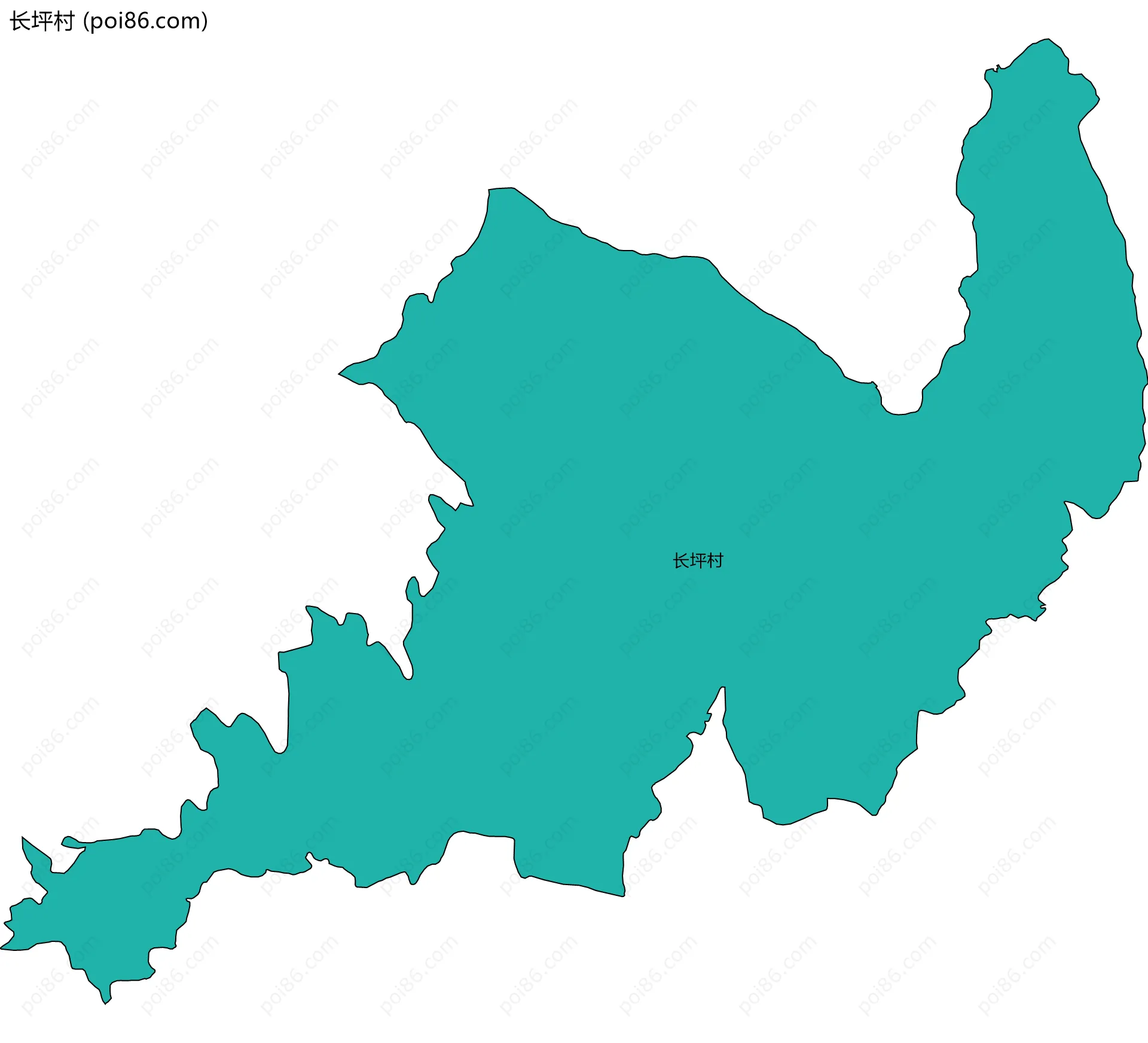 长坪村边界地图