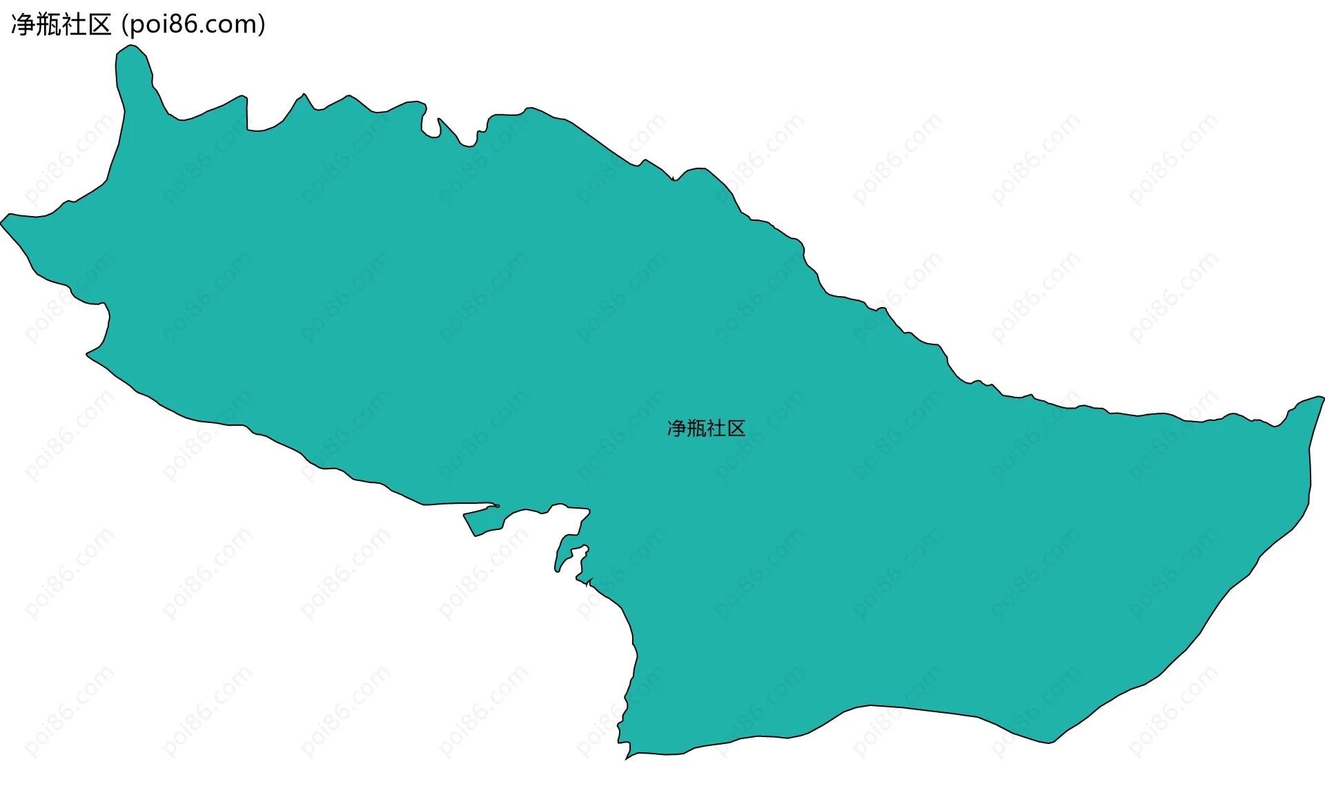 净瓶社区边界地图