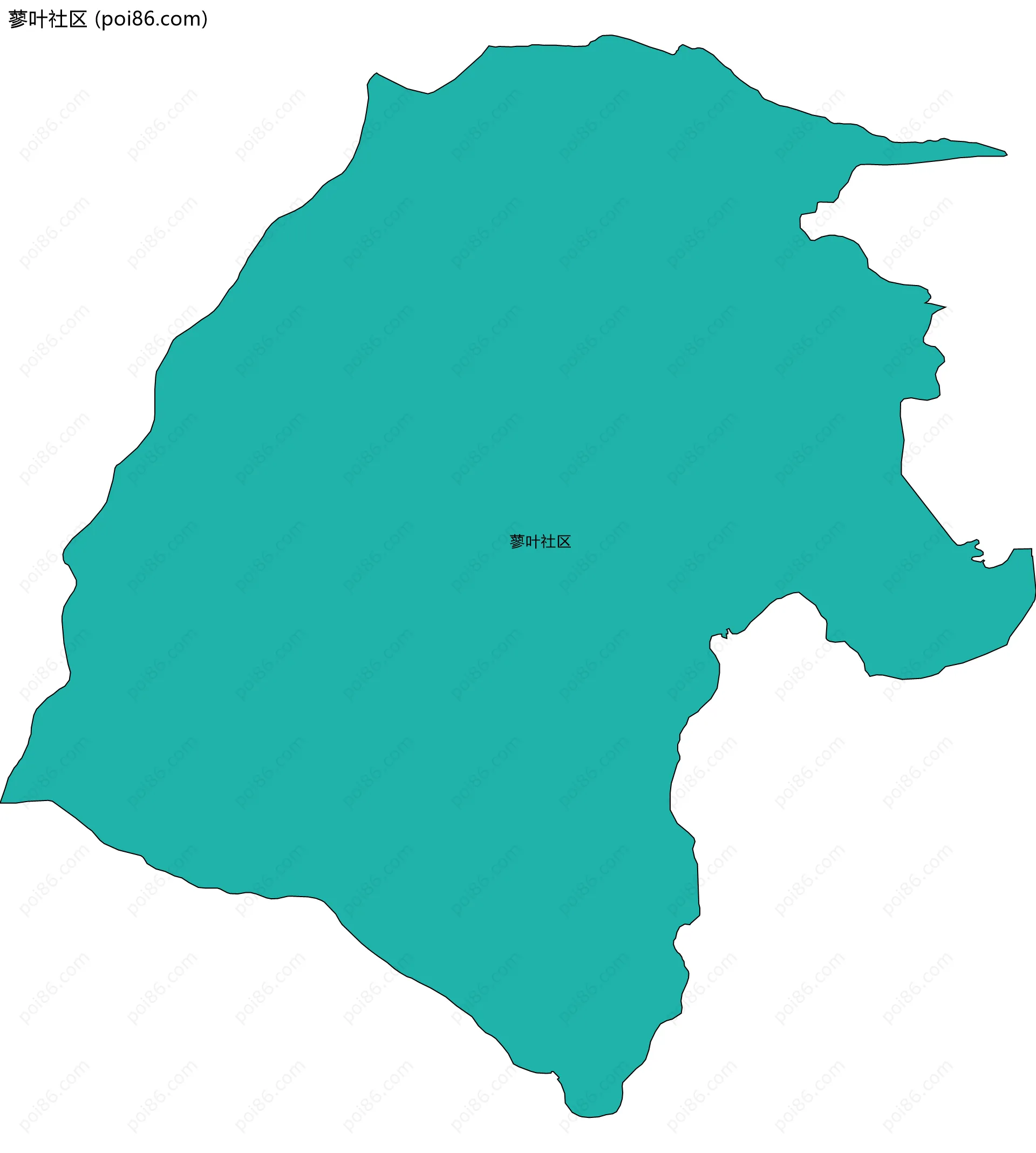 蓼叶社区边界地图