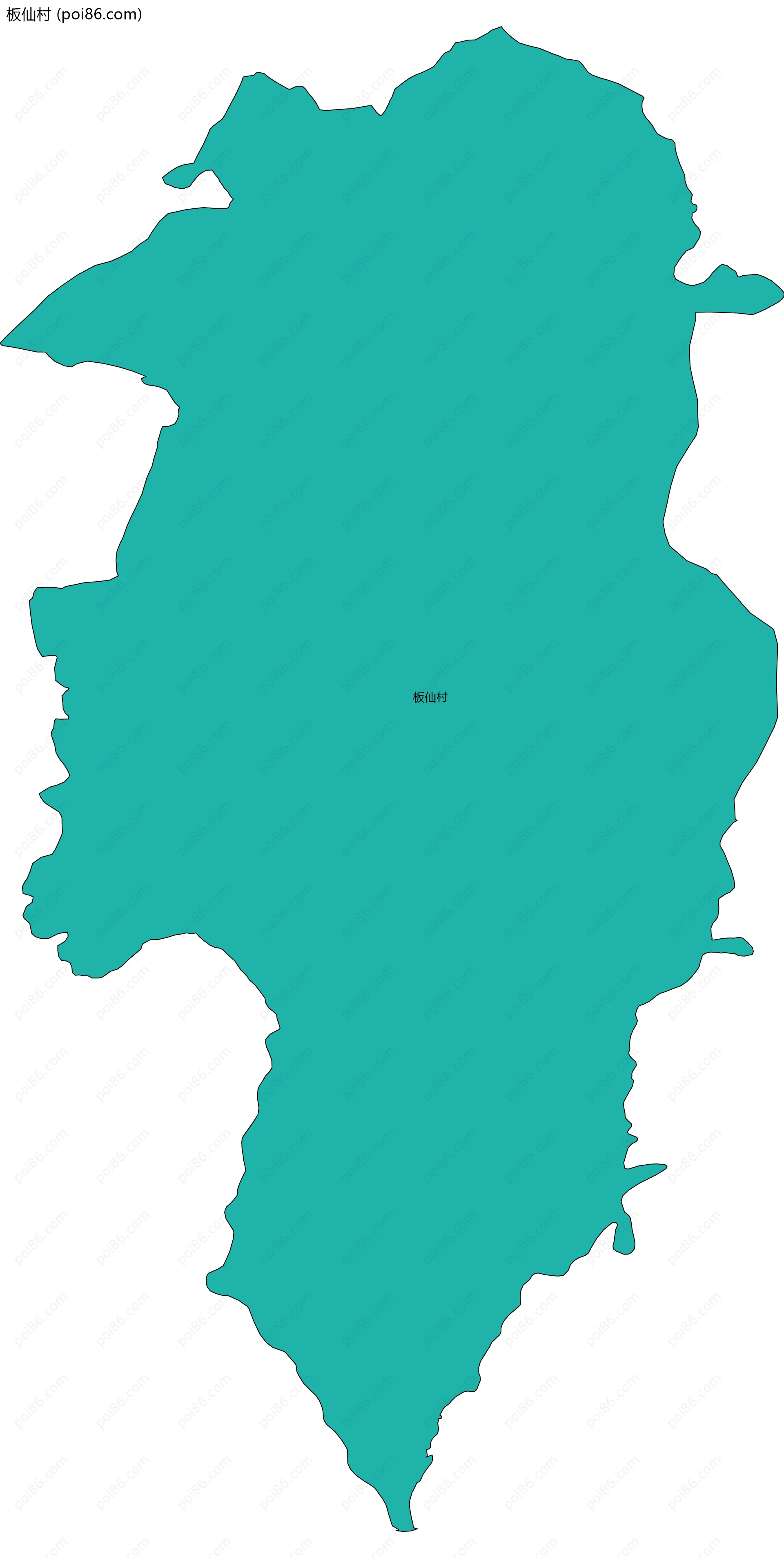 板仙村边界地图