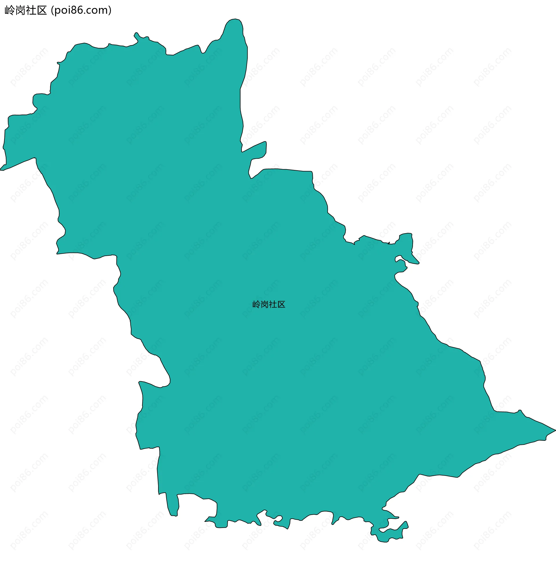 岭岗社区边界地图