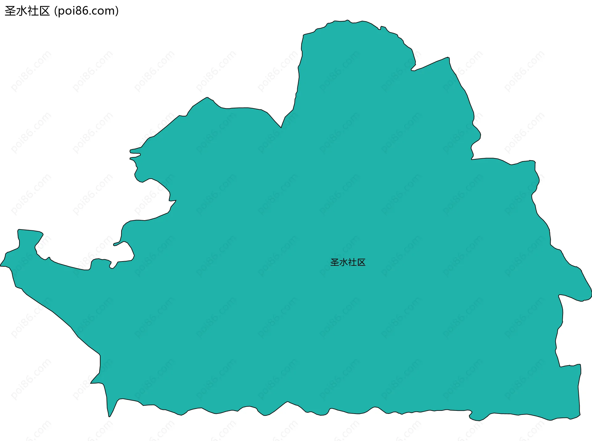 圣水社区边界地图