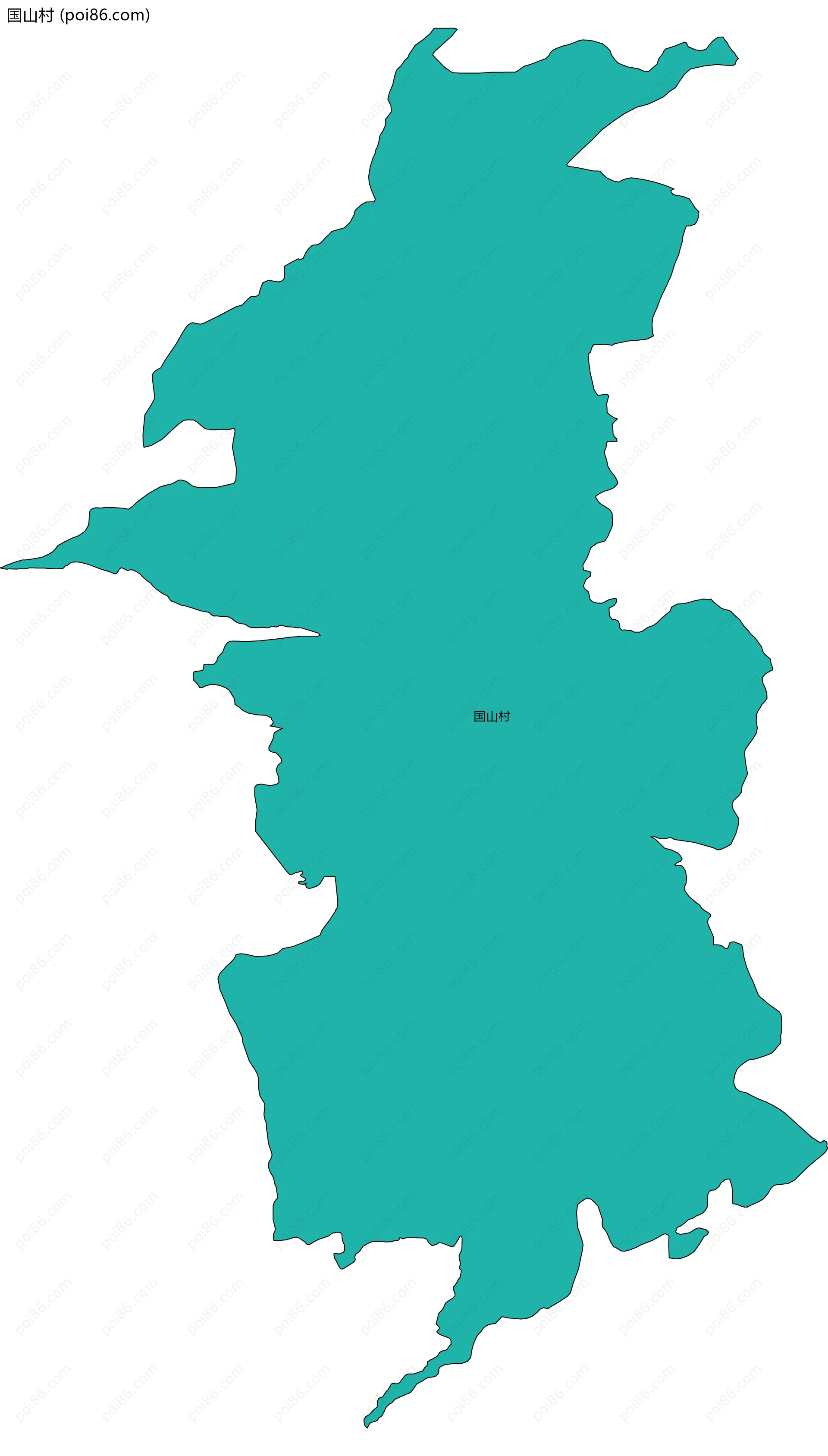 国山村边界地图