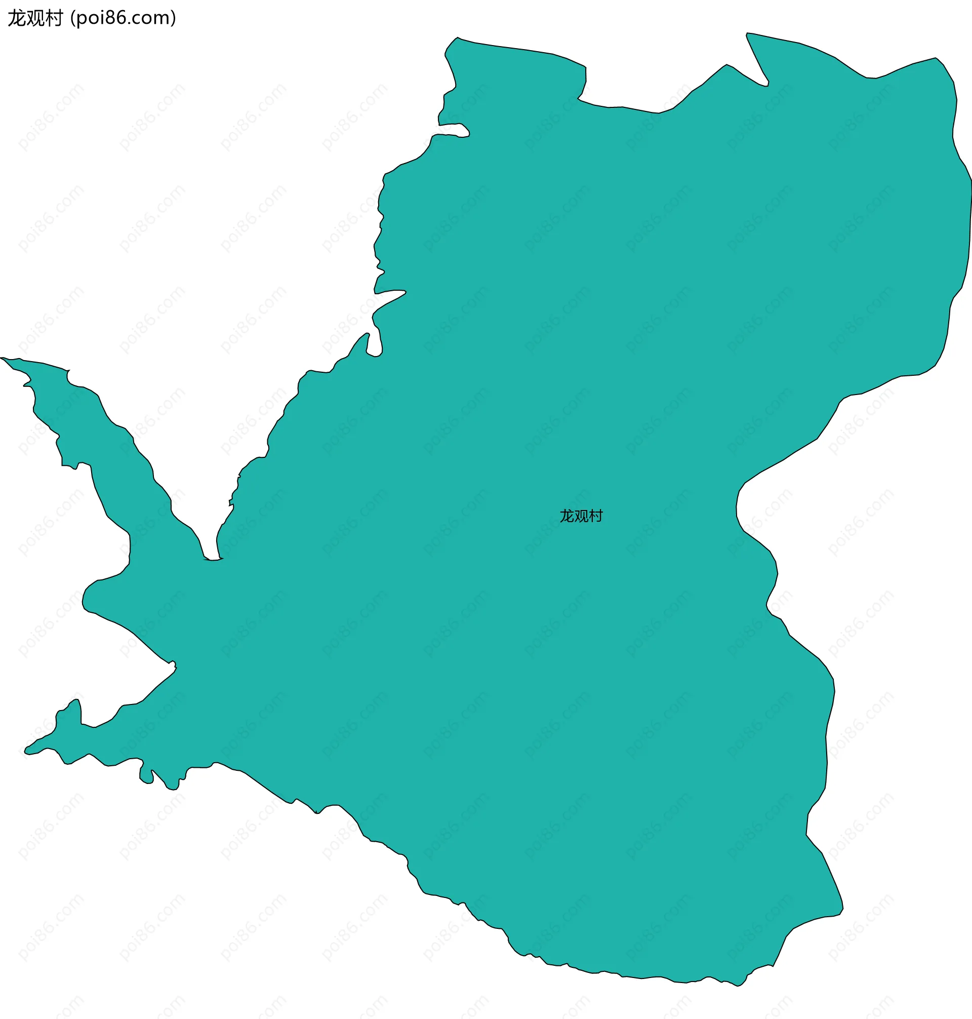 龙观村边界地图
