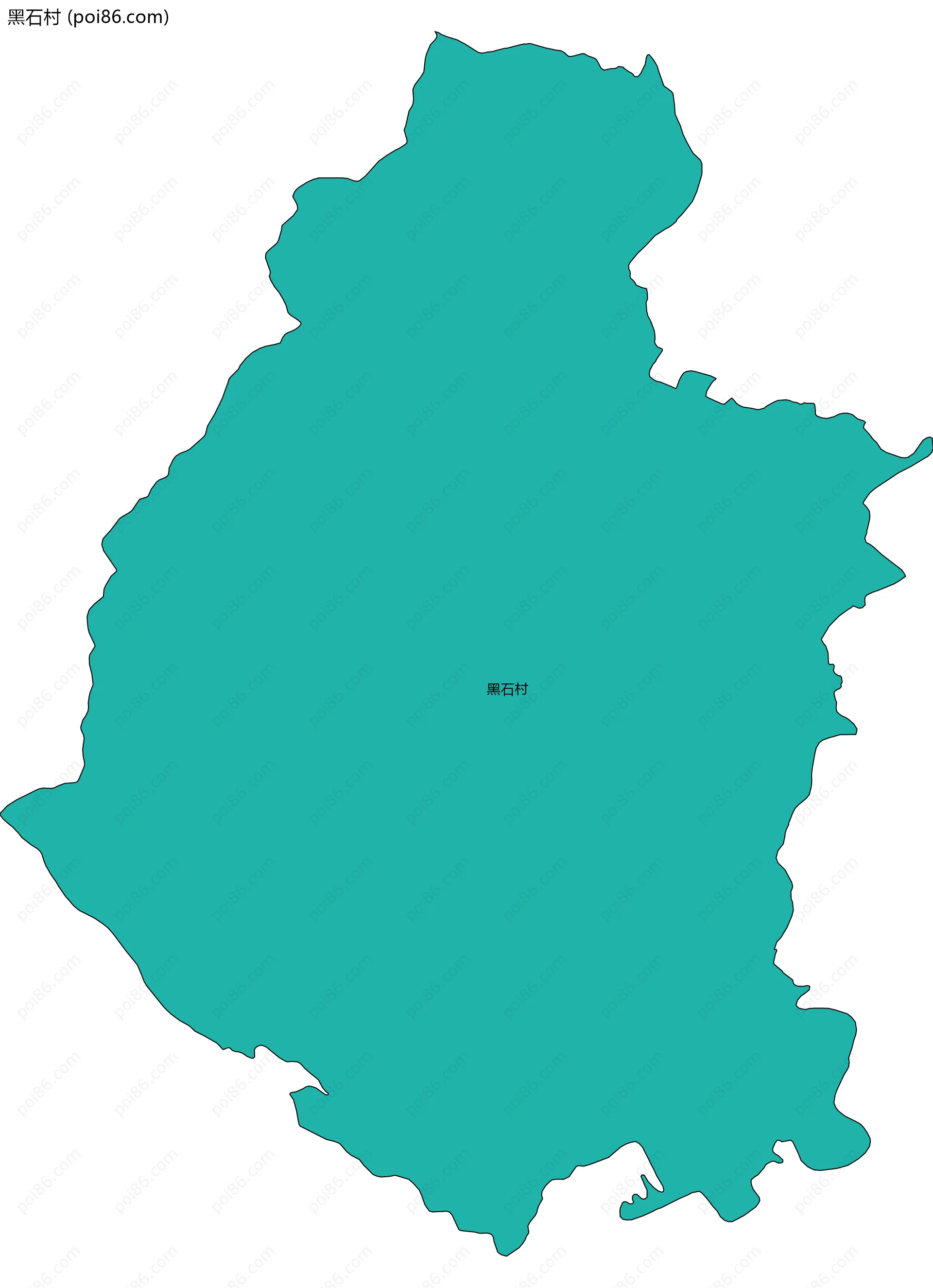 黑石村边界地图