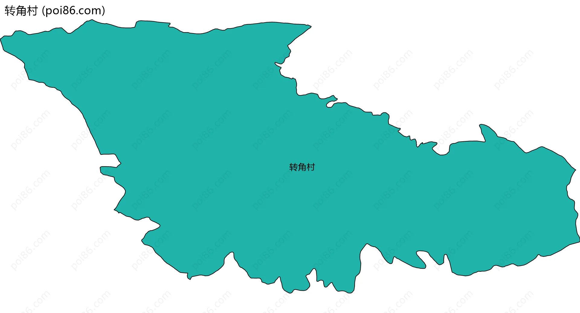 转角村边界地图