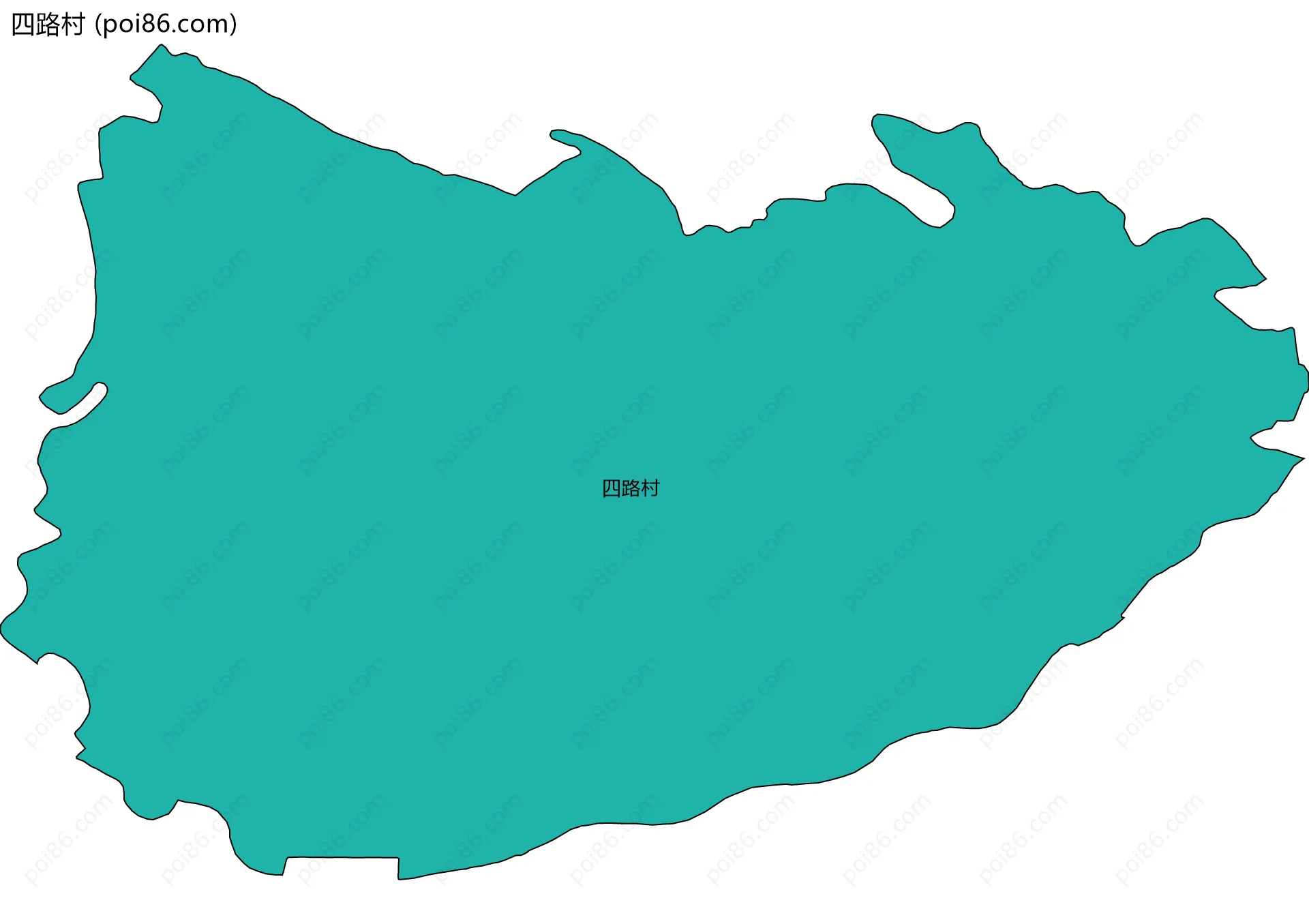 四路村边界地图