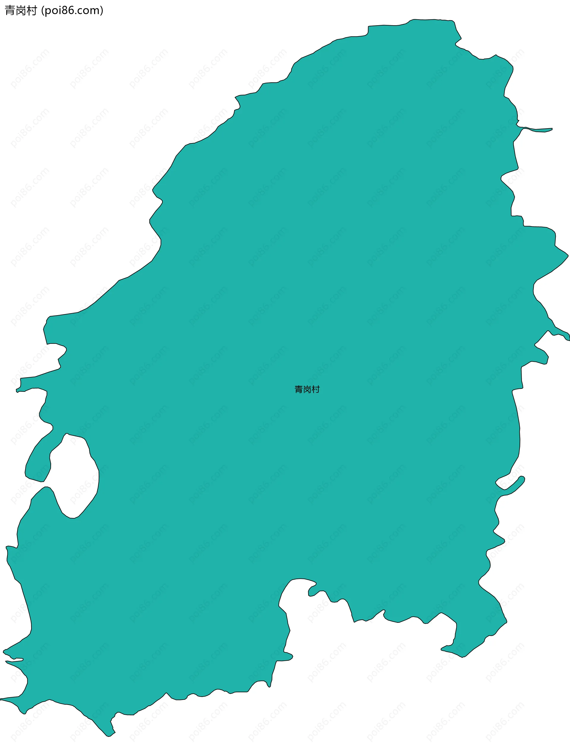 青岗村边界地图