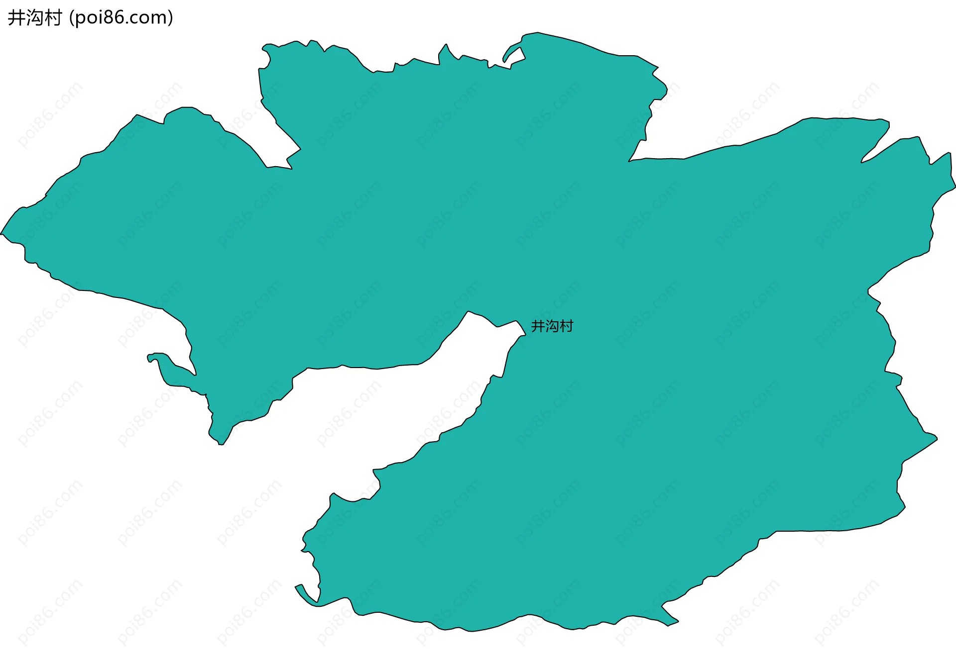 井沟村边界地图