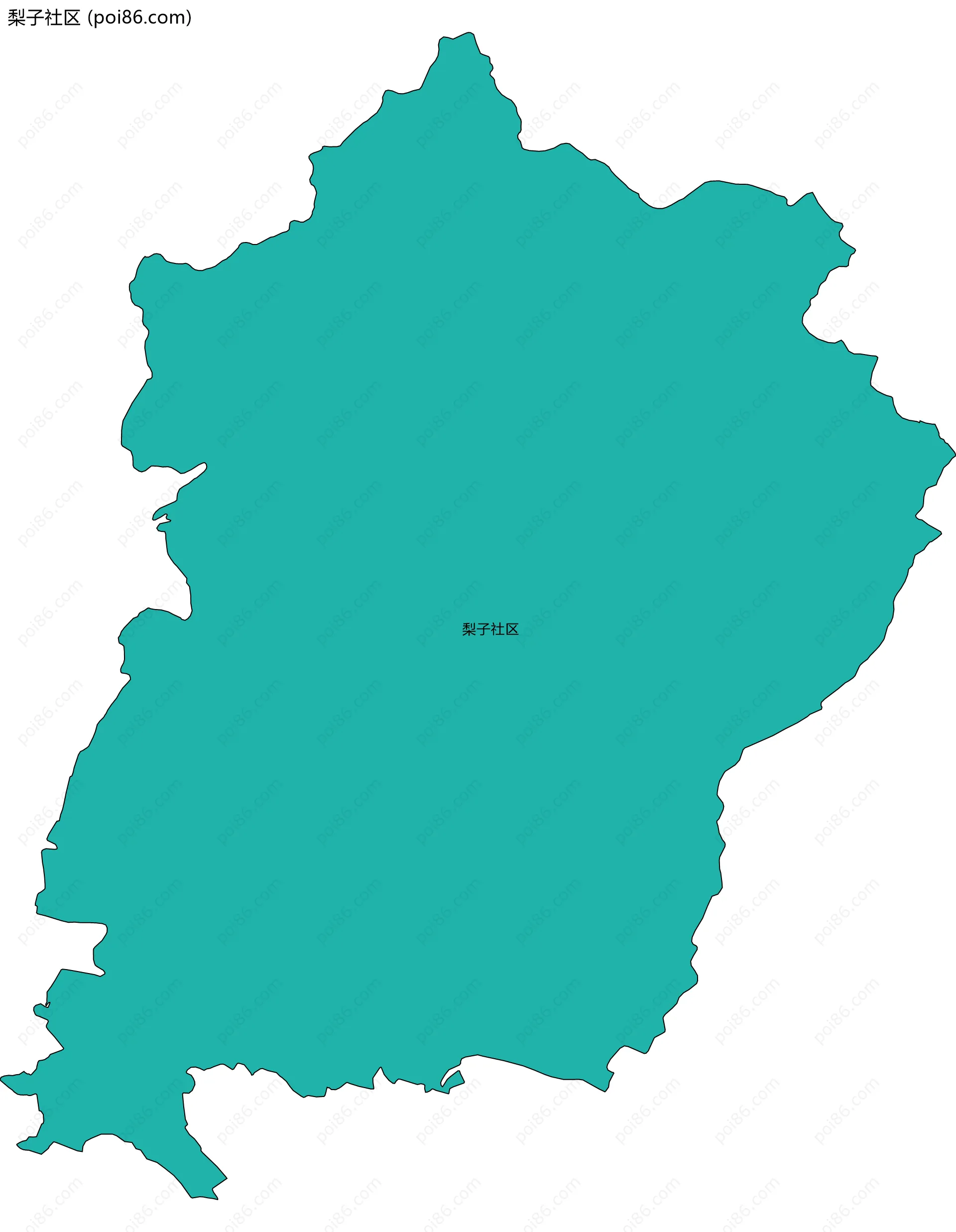 梨子社区边界地图