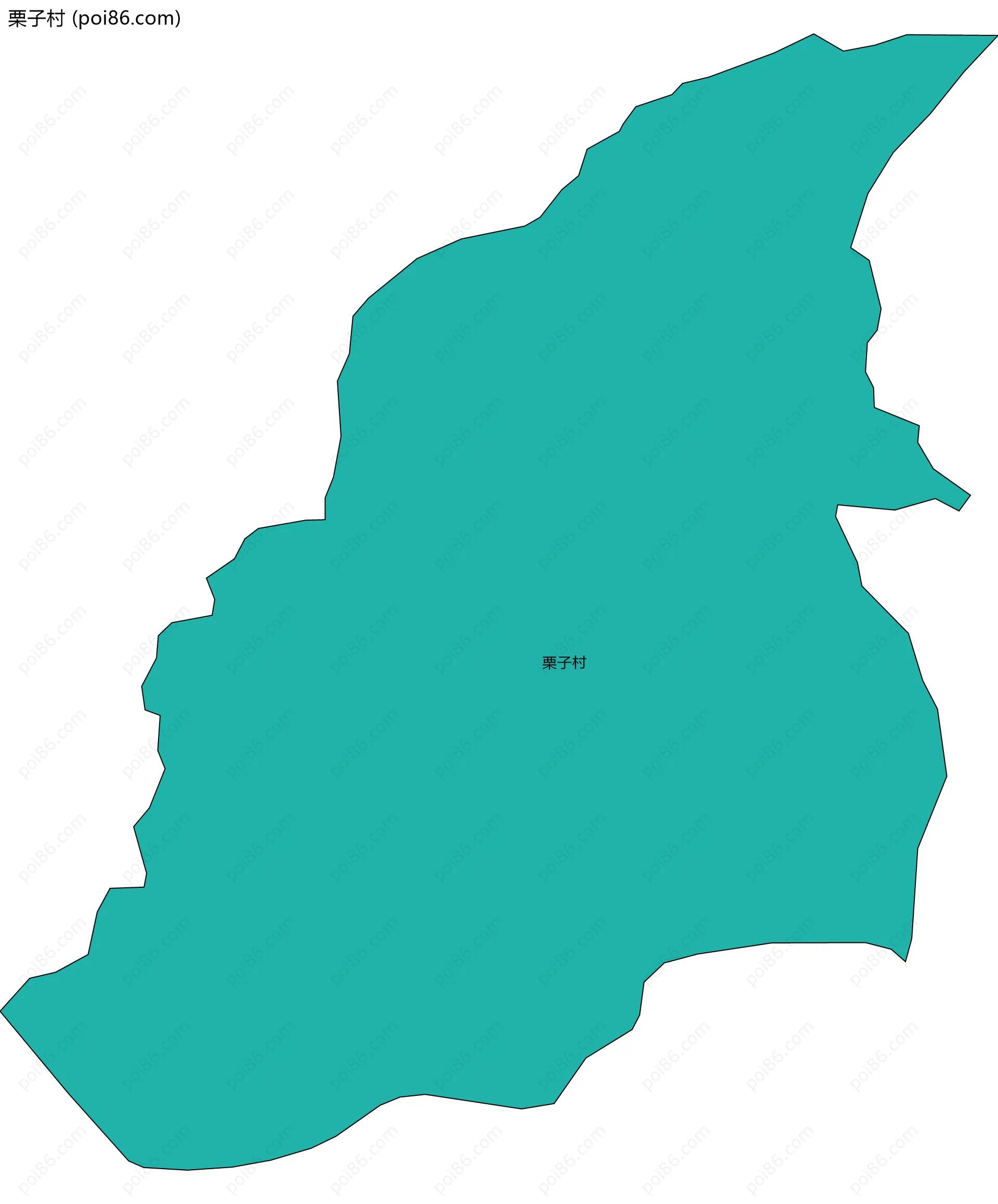 栗子村边界地图