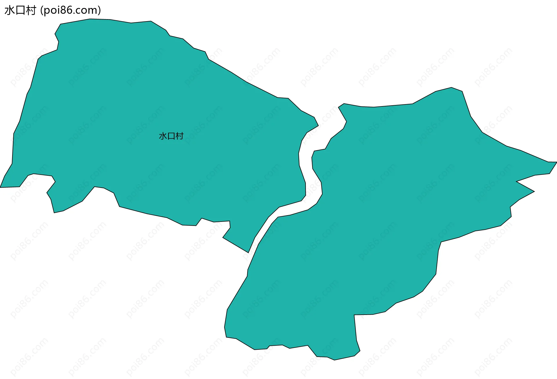 水口村边界地图