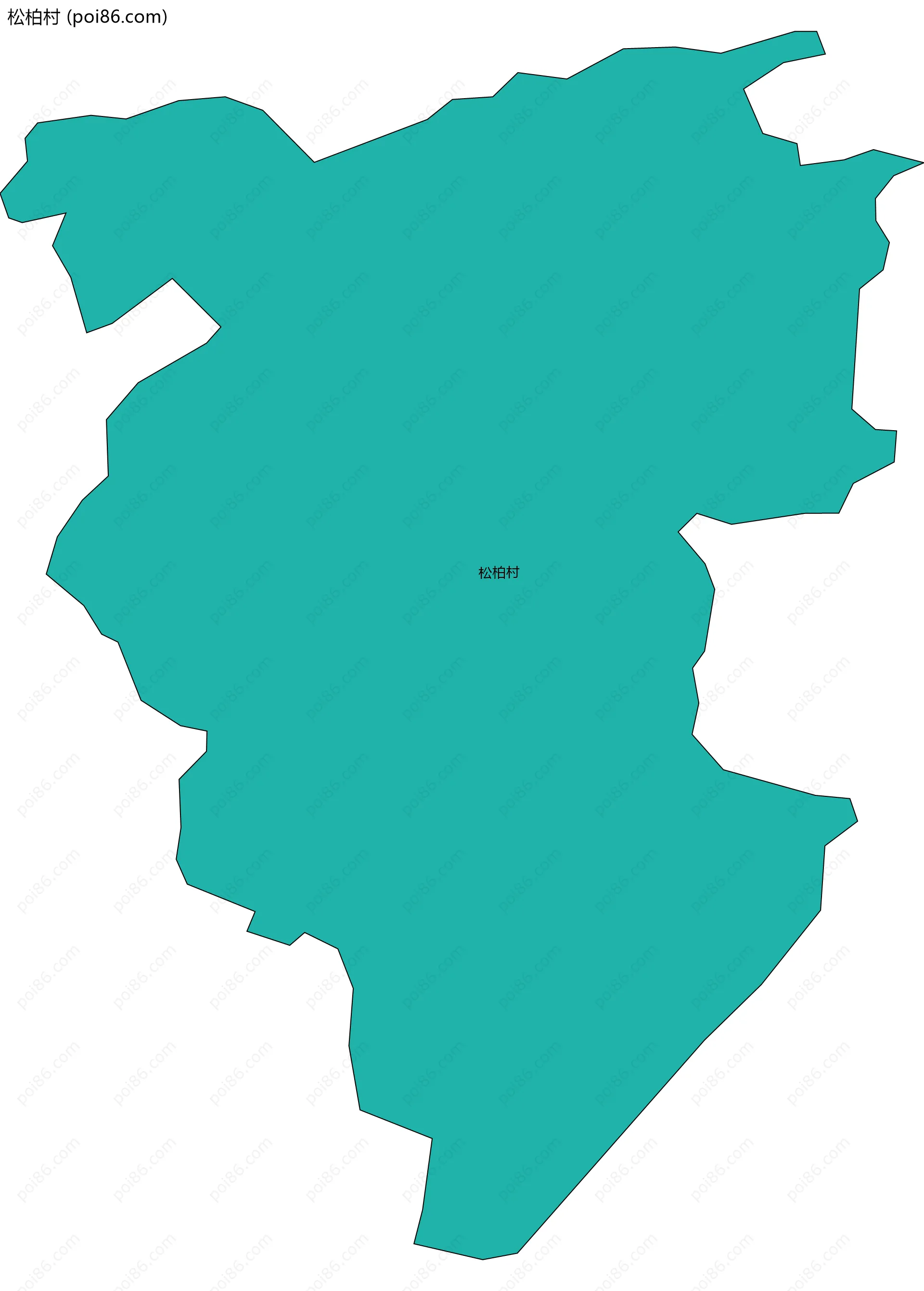 松柏村边界地图
